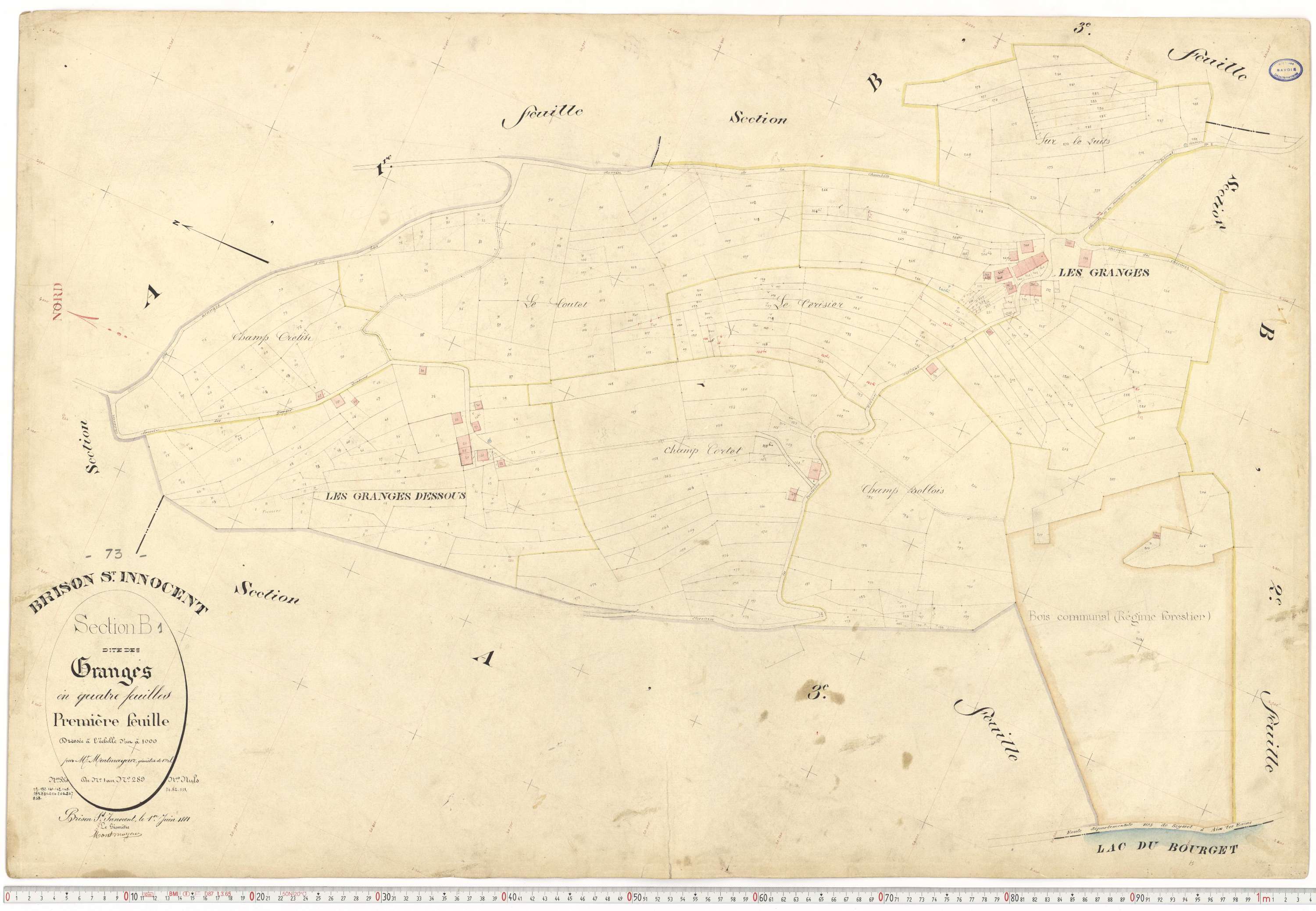 Brison-Saint-Innocent - Plans cadastraux du premier cadastre français.