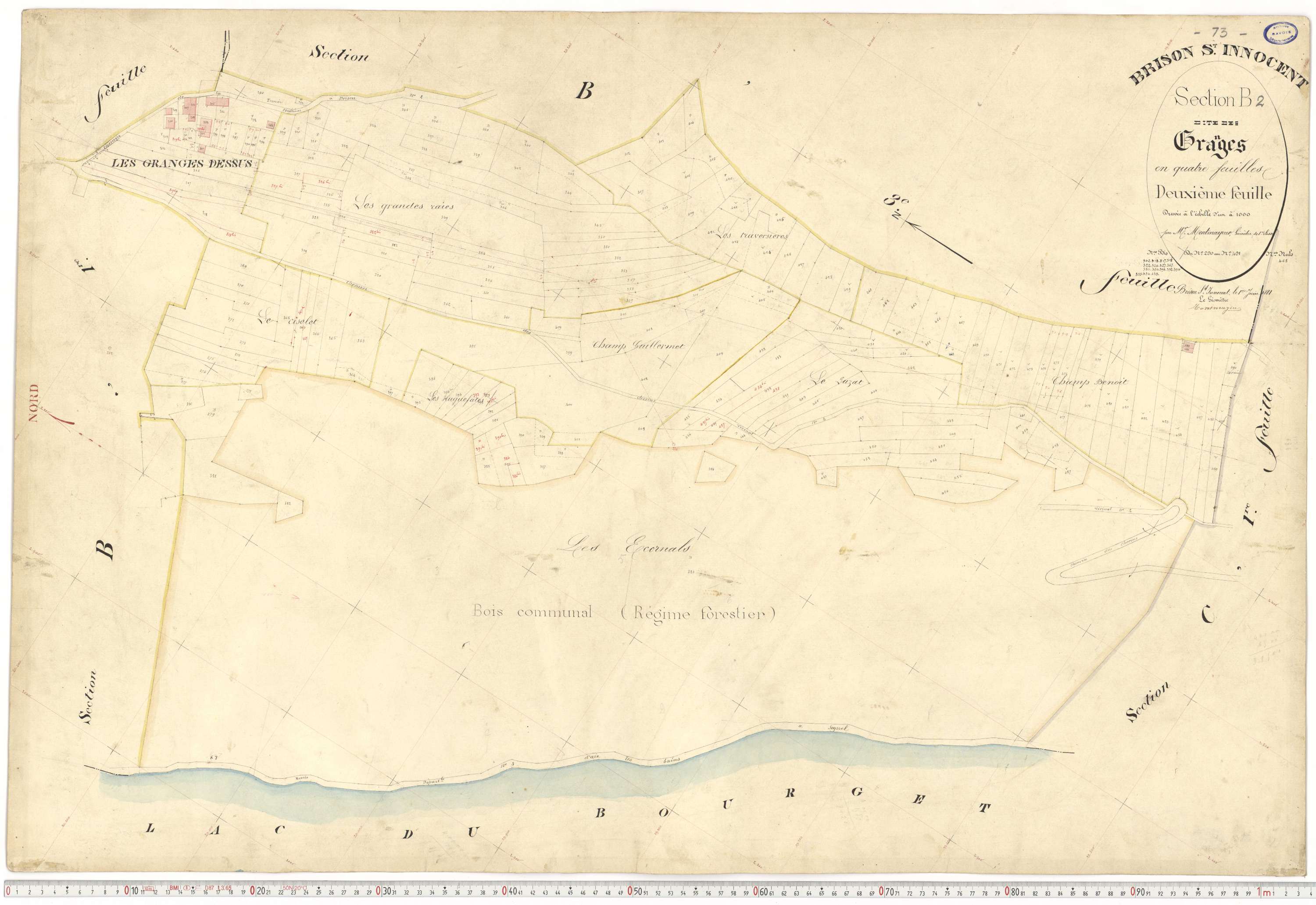 Brison-Saint-Innocent - Plans cadastraux du premier cadastre français.