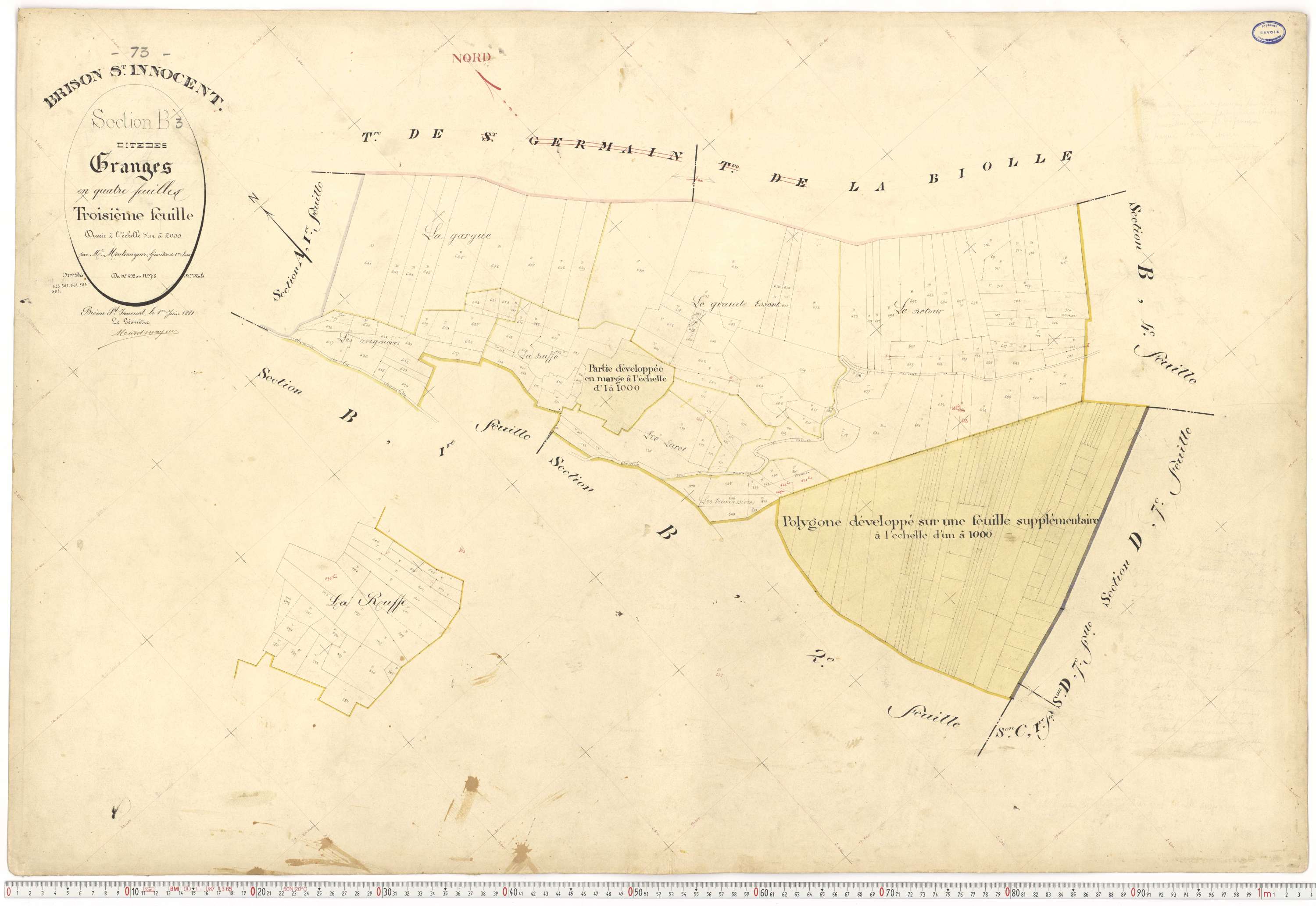 Brison-Saint-Innocent - Plans cadastraux du premier cadastre français.