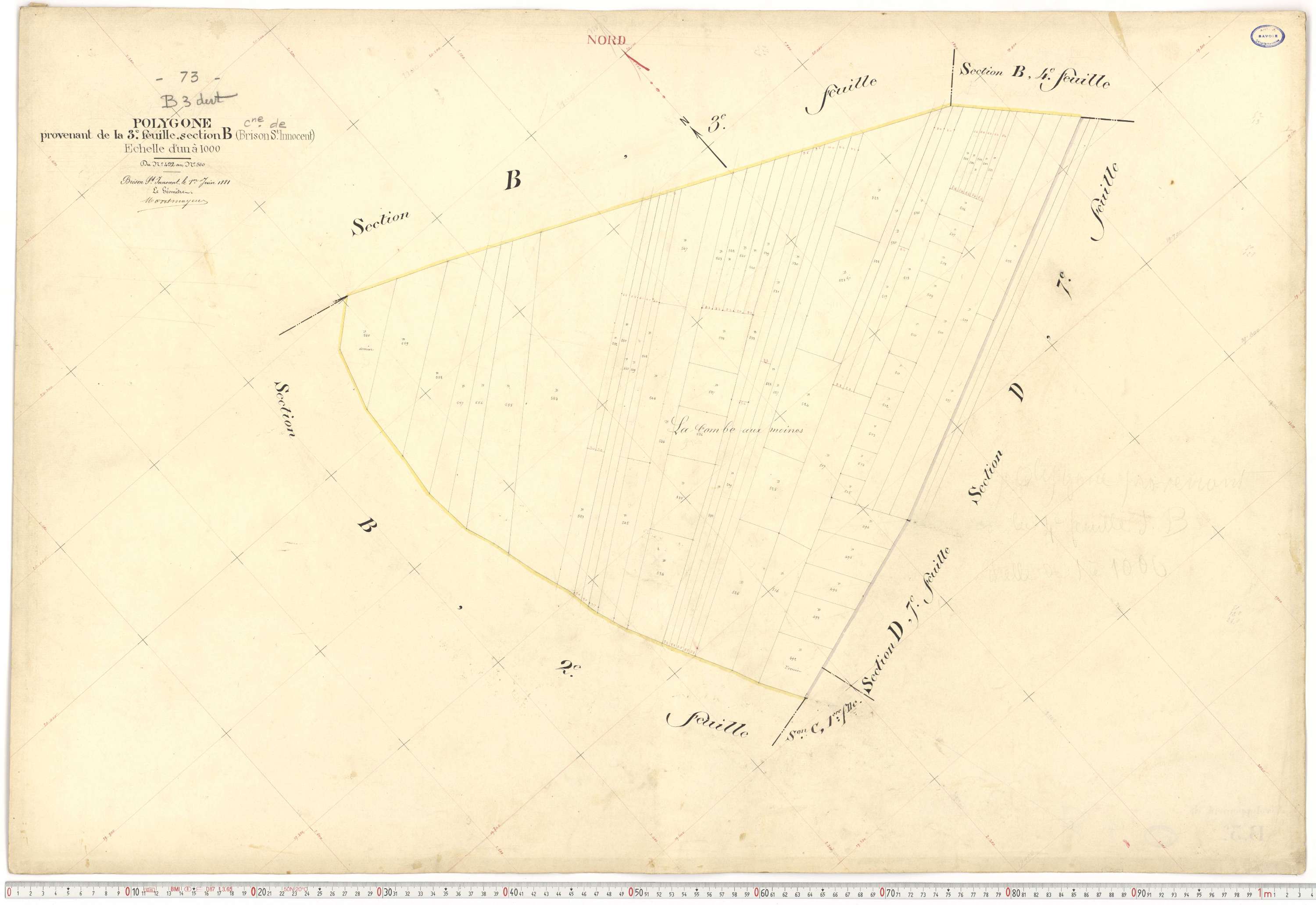 Brison-Saint-Innocent - Plans cadastraux du premier cadastre français.