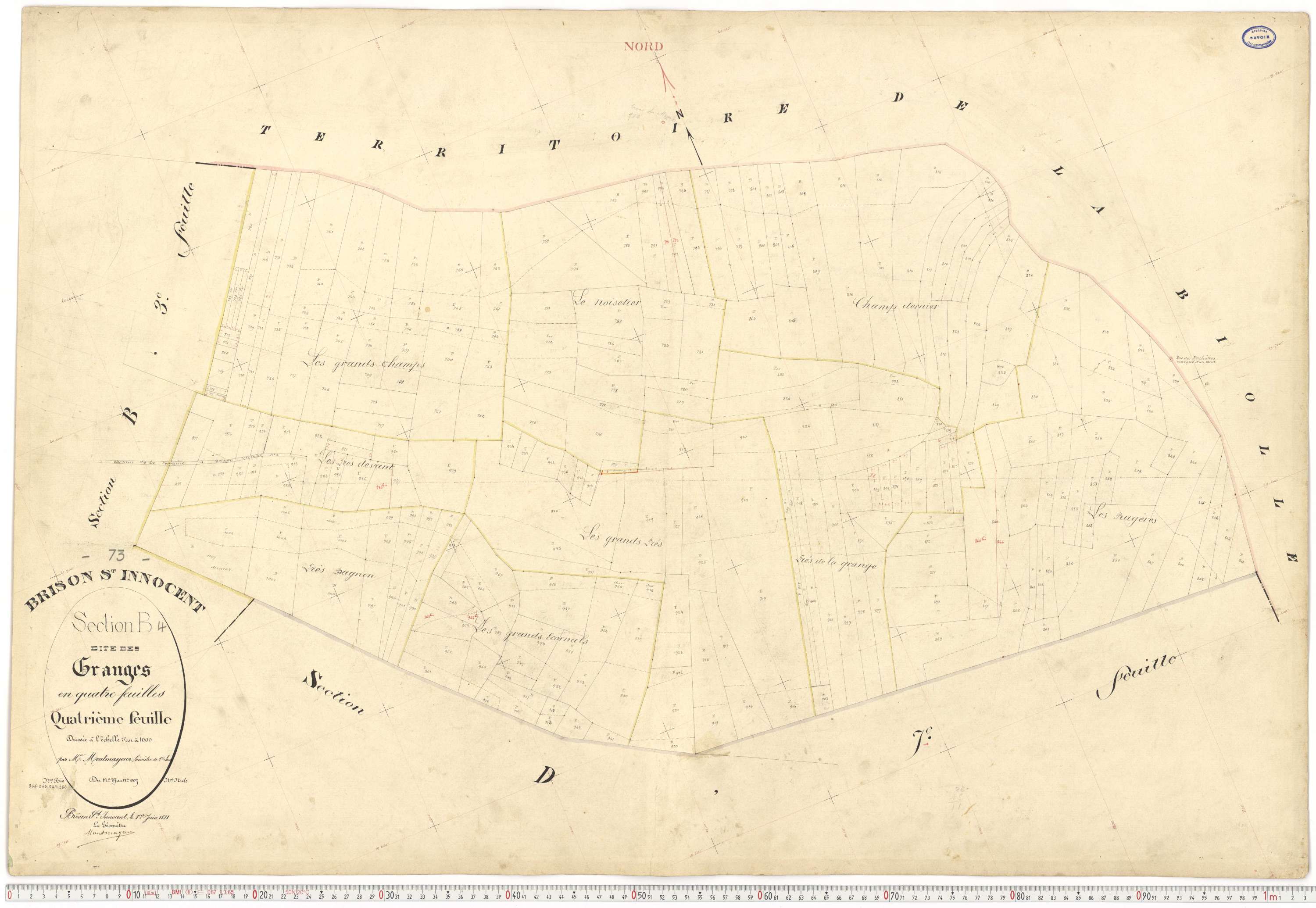 Brison-Saint-Innocent - Plans cadastraux du premier cadastre français.