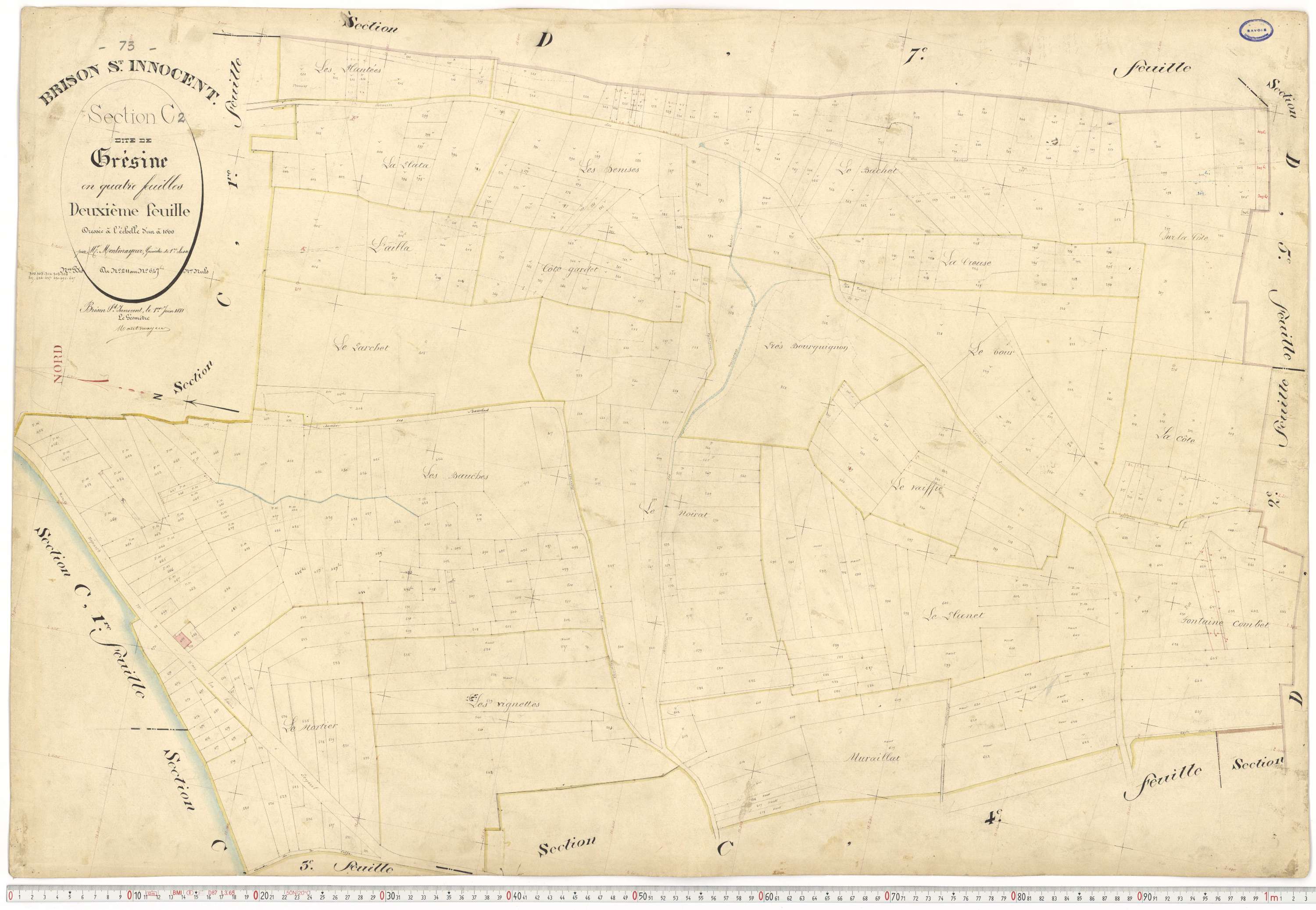 Brison-Saint-Innocent - Plans cadastraux du premier cadastre français.
