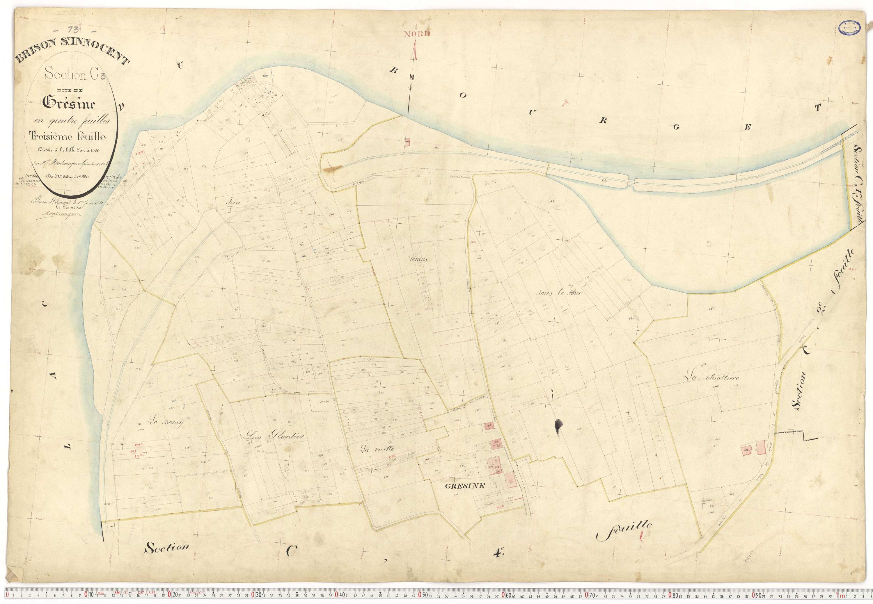Brison-Saint-Innocent - Plans cadastraux du premier cadastre français.