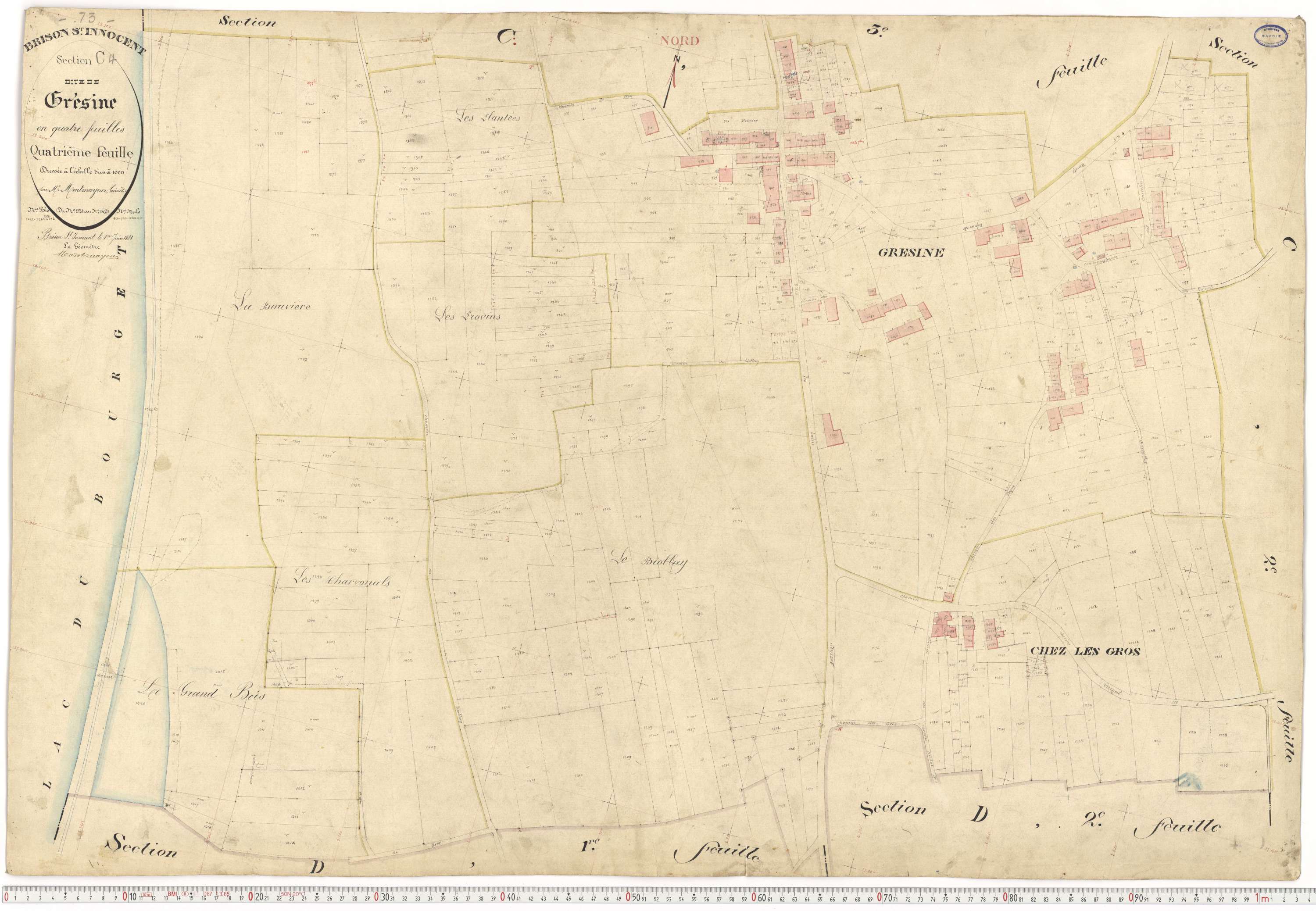 Brison-Saint-Innocent - Plans cadastraux du premier cadastre français.