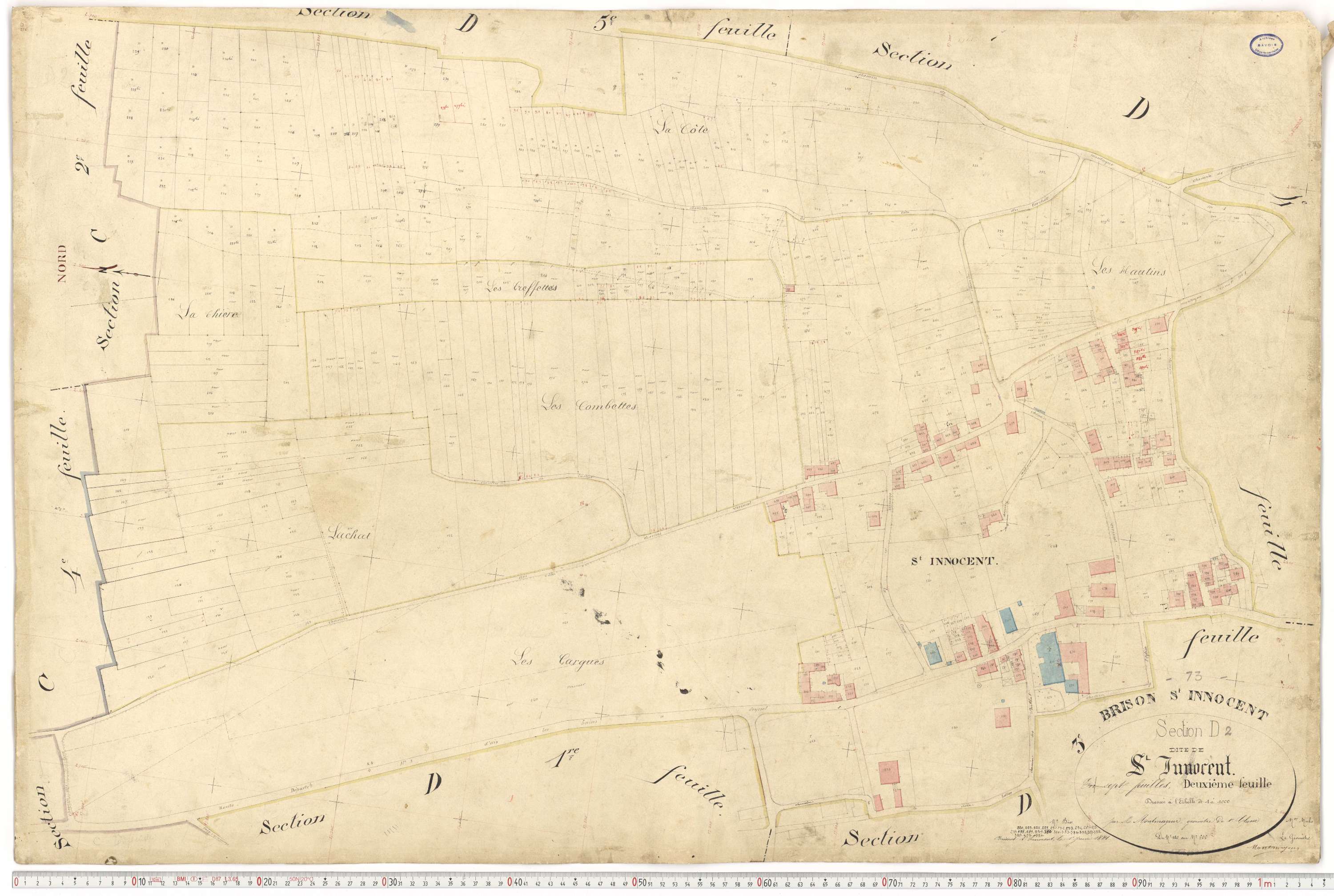 Brison-Saint-Innocent - Plans cadastraux du premier cadastre français.