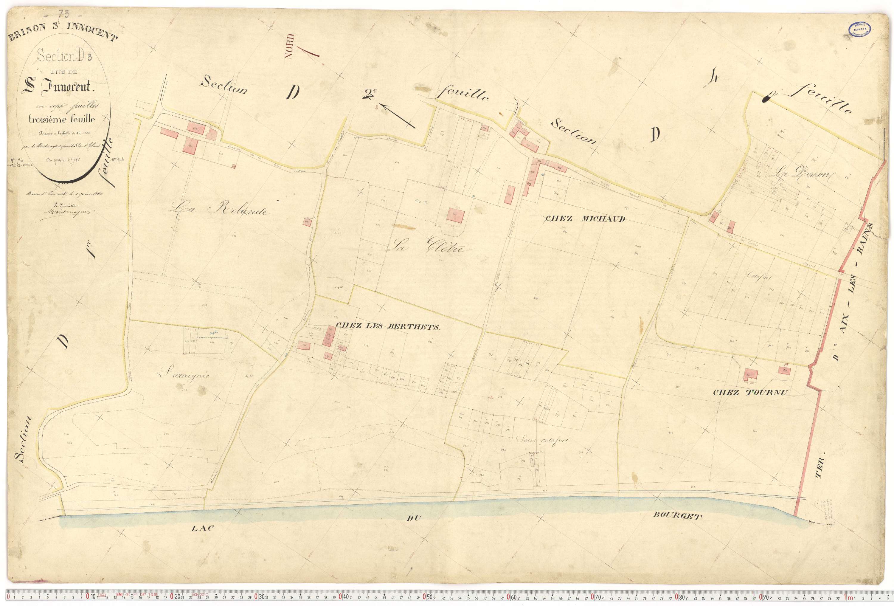 Brison-Saint-Innocent - Plans cadastraux du premier cadastre français.