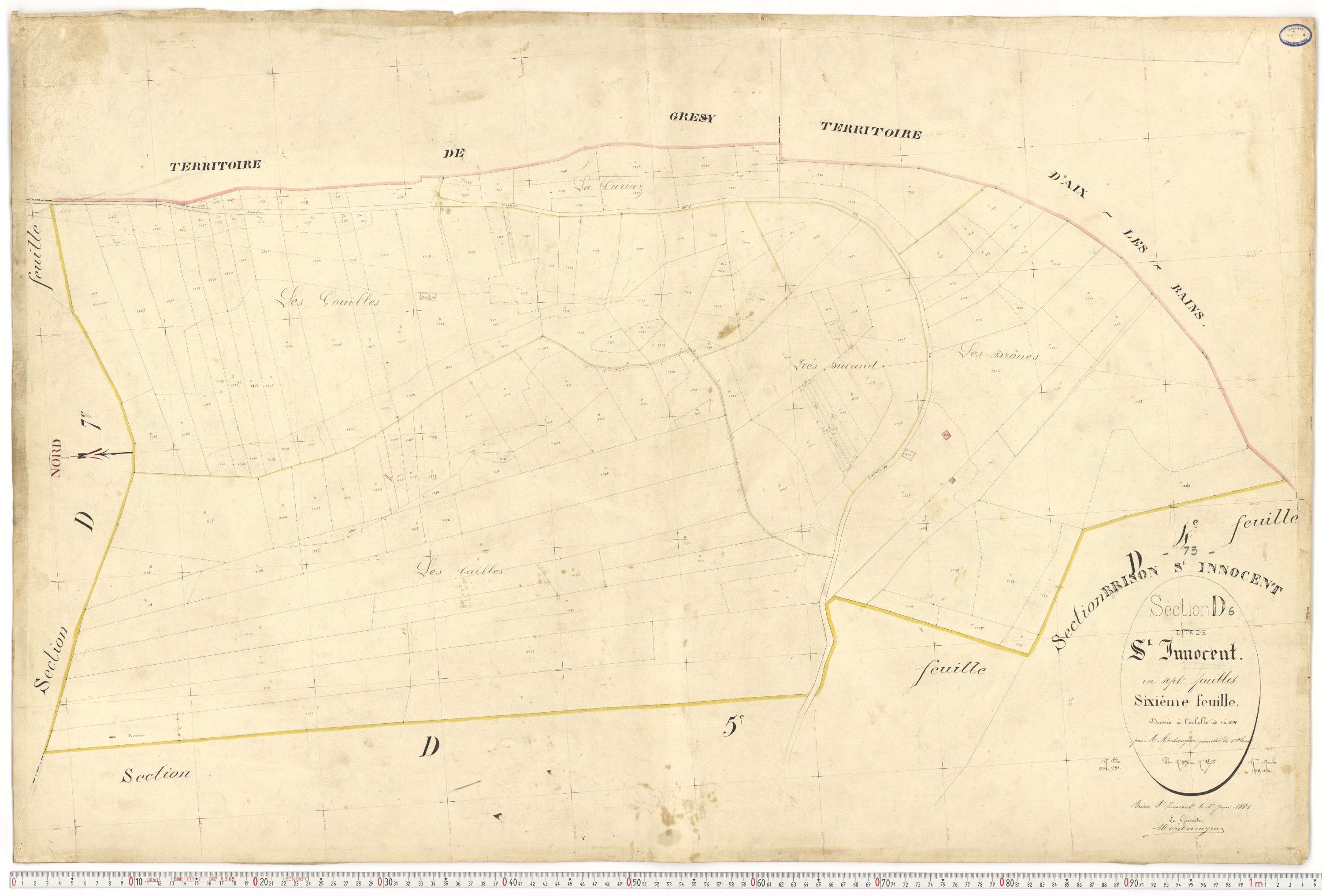 Brison-Saint-Innocent - Plans cadastraux du premier cadastre français.