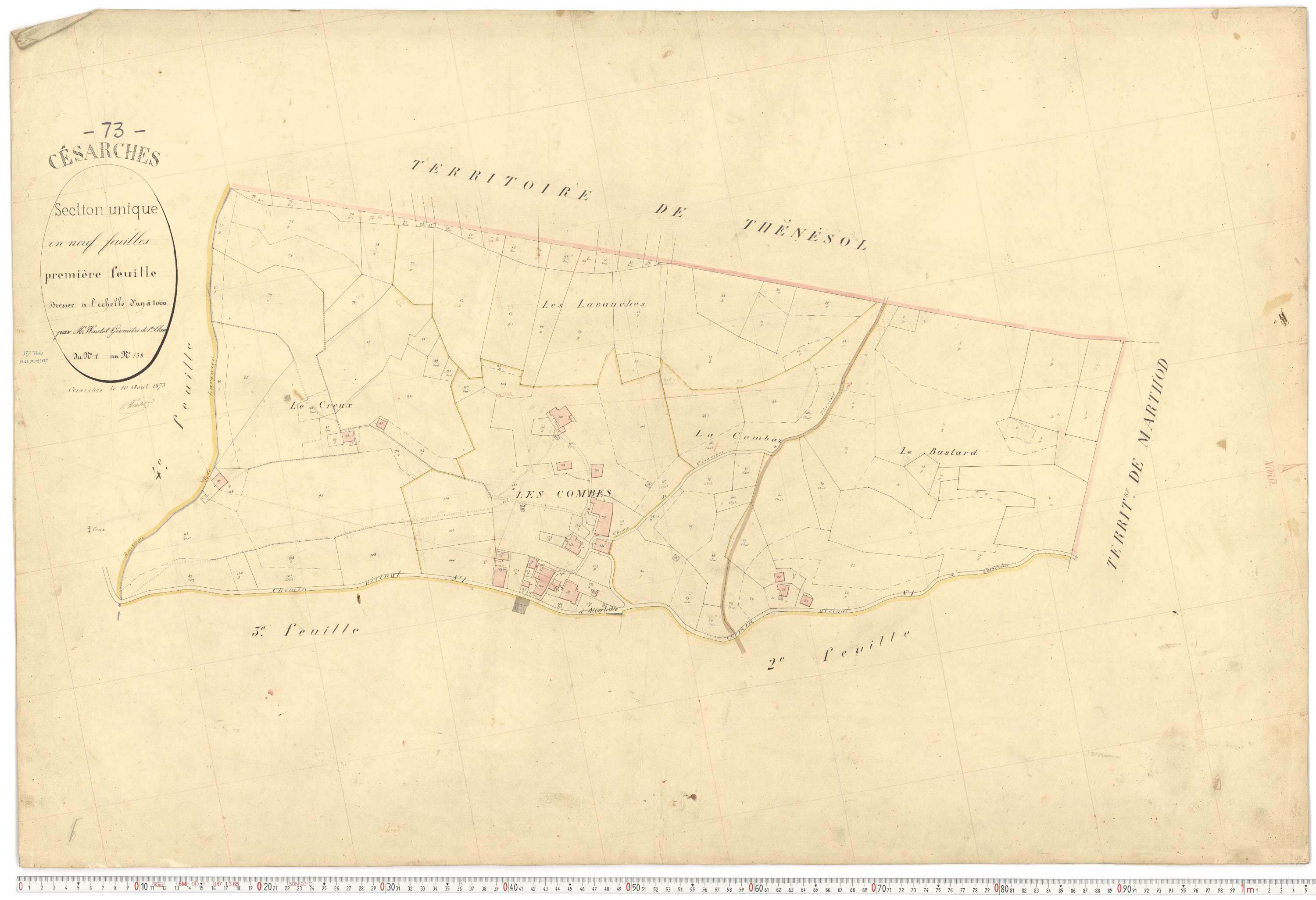 Césarches - Plans cadastraux du premier cadastre français.