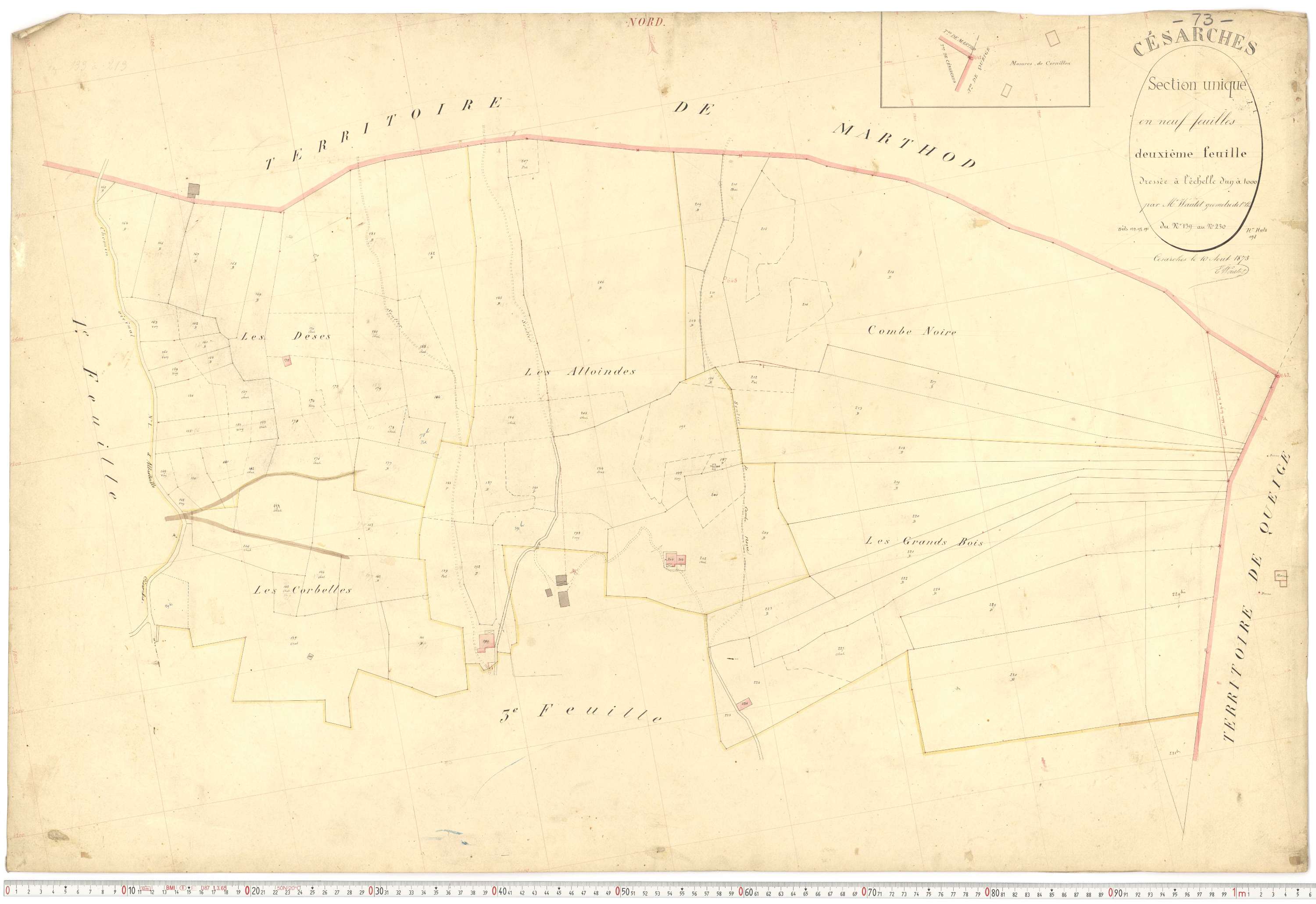 Césarches - Plans cadastraux du premier cadastre français.
