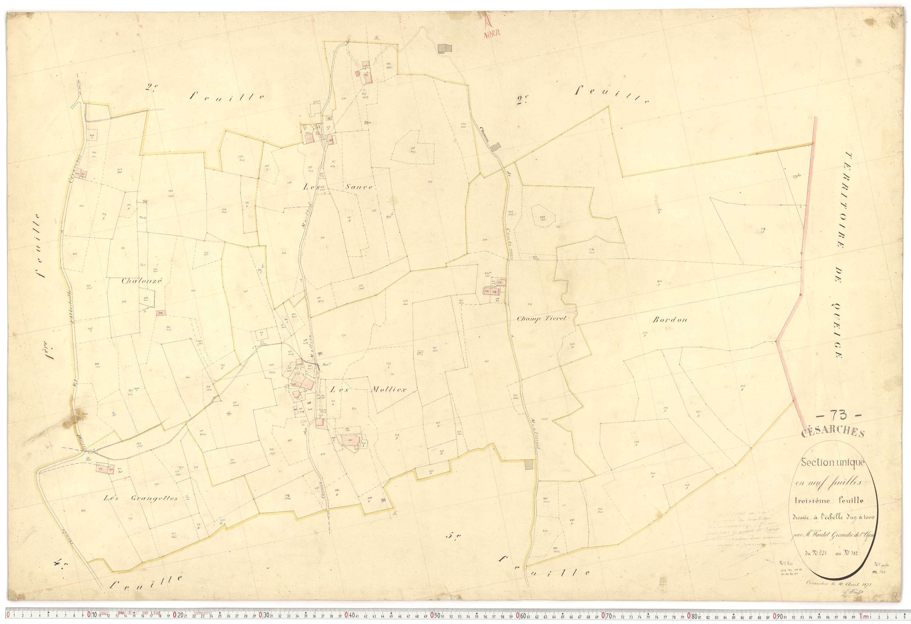 Césarches - Plans cadastraux du premier cadastre français.