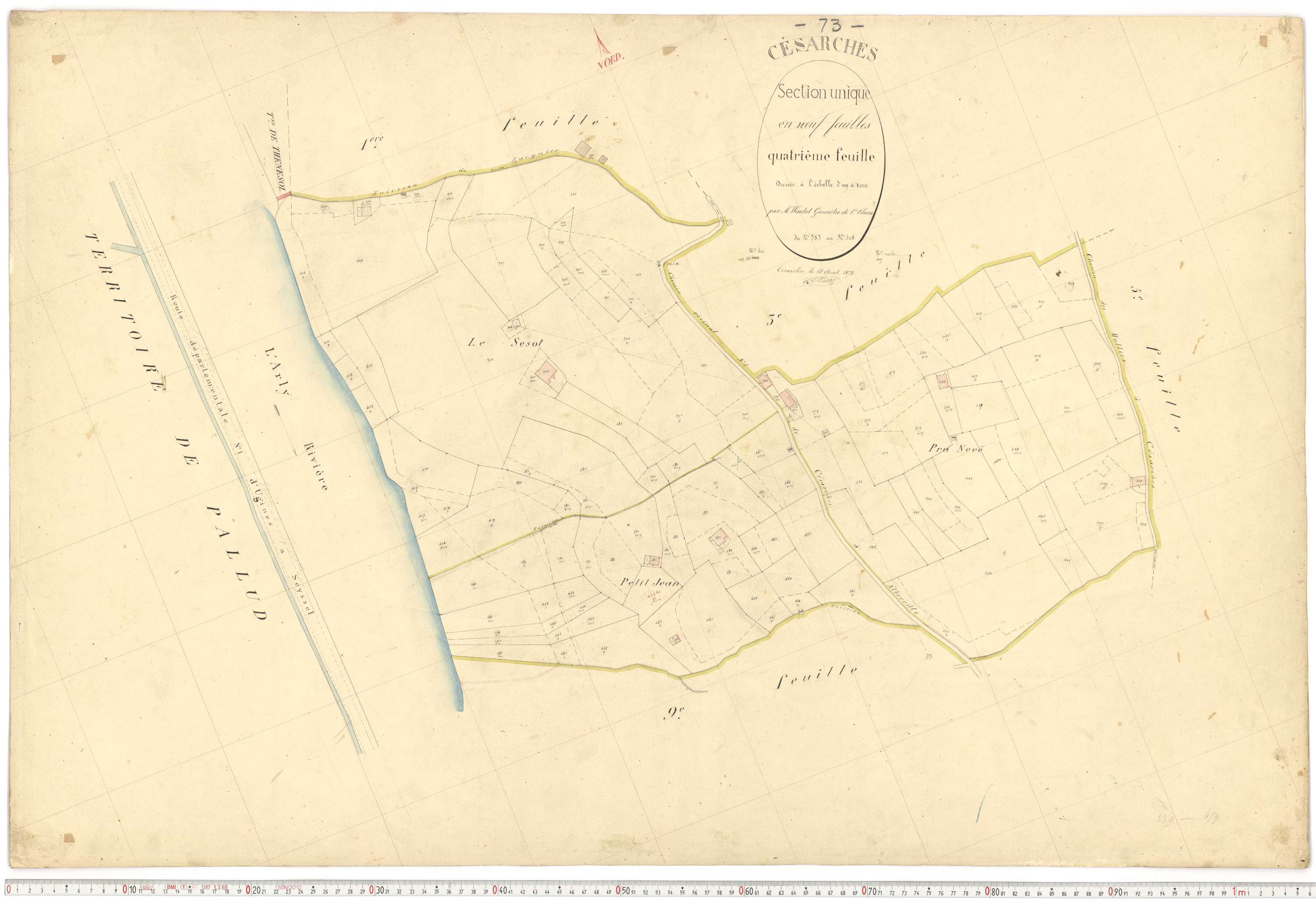Césarches - Plans cadastraux du premier cadastre français.