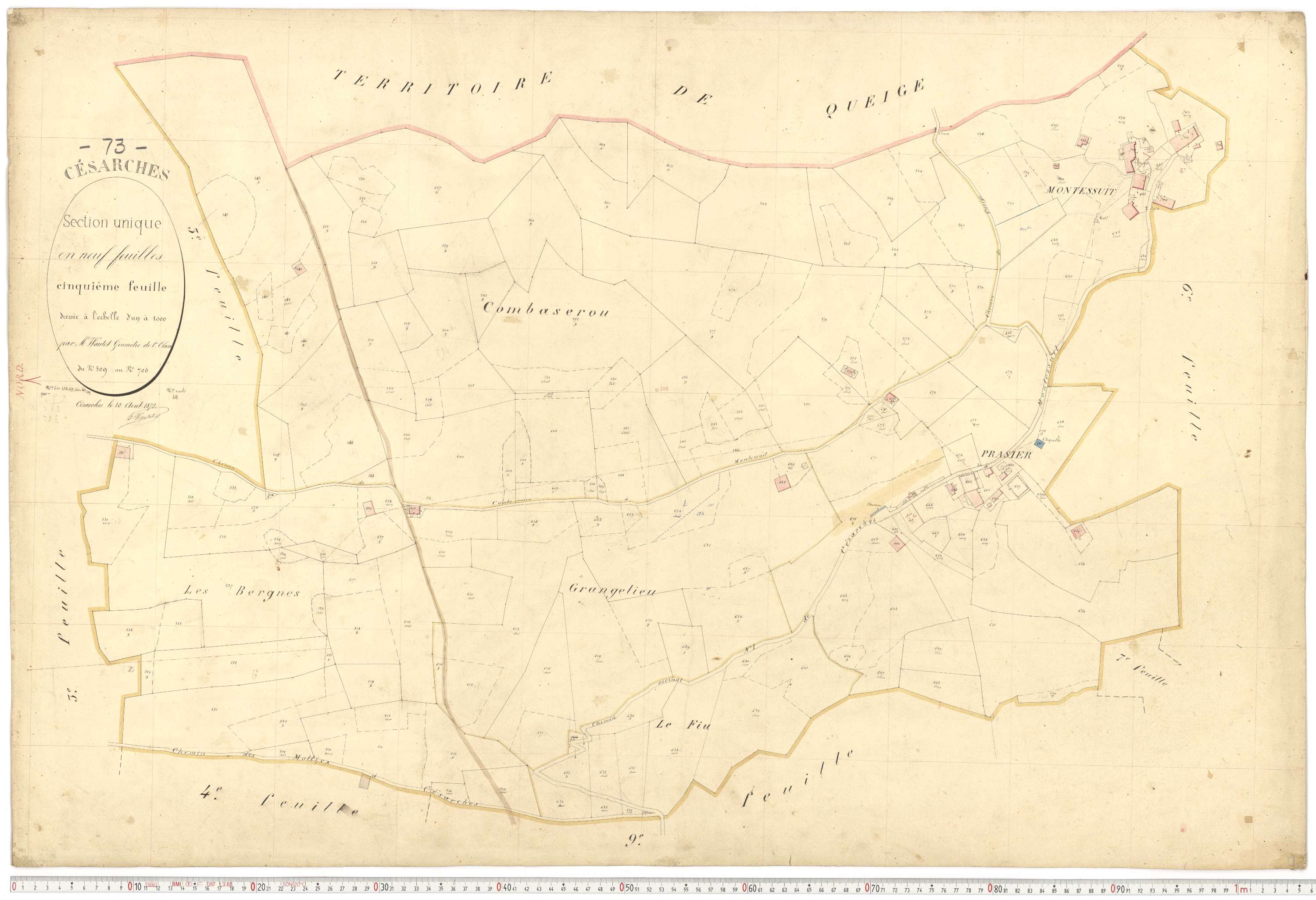 Césarches - Plans cadastraux du premier cadastre français.