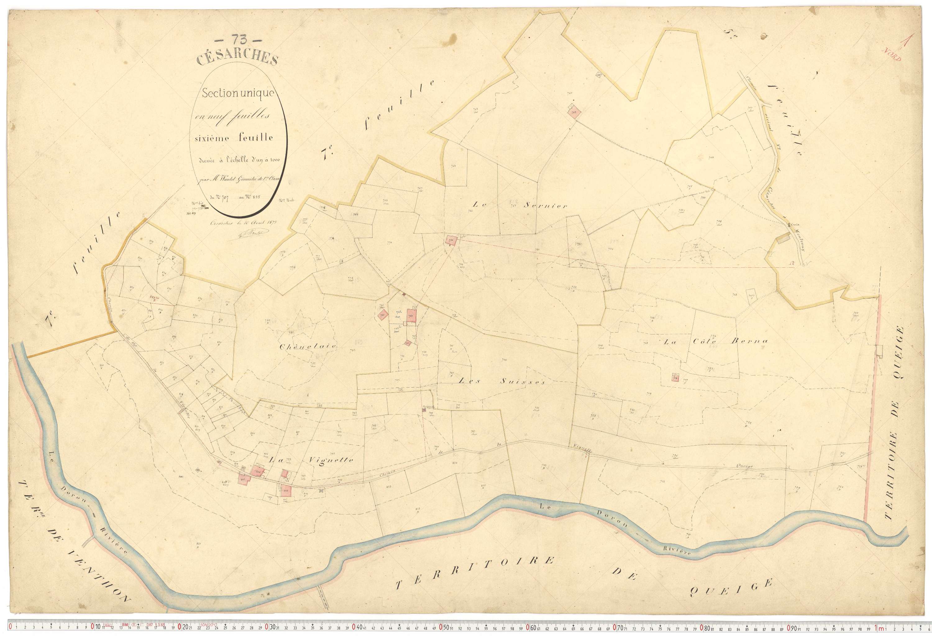 Césarches - Plans cadastraux du premier cadastre français.