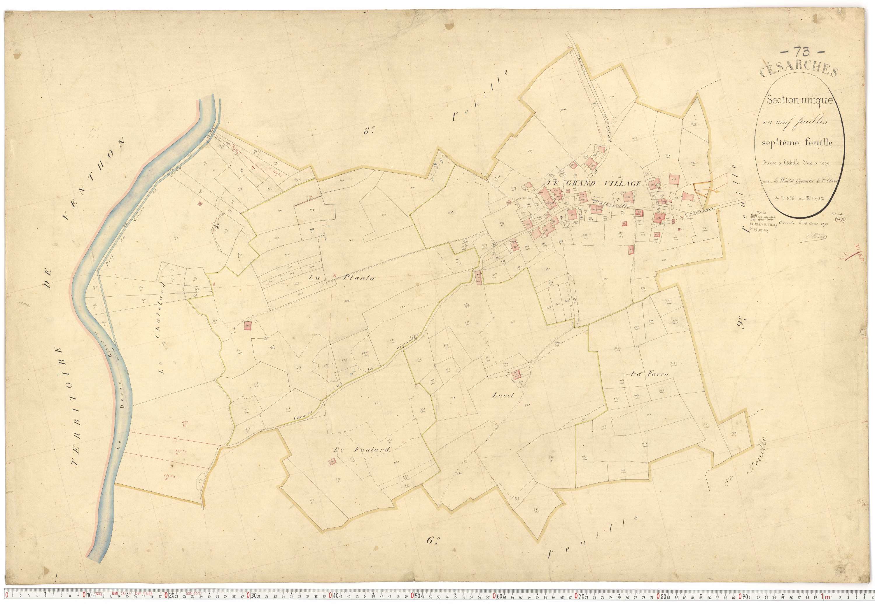 Césarches - Plans cadastraux du premier cadastre français.