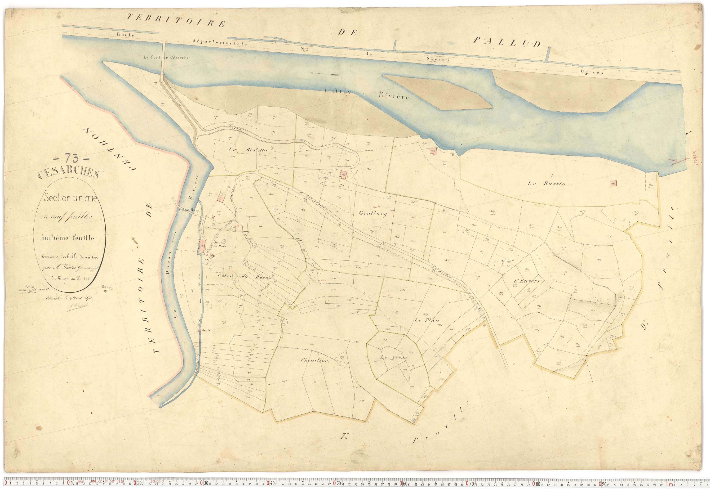 Césarches - Plans cadastraux du premier cadastre français.