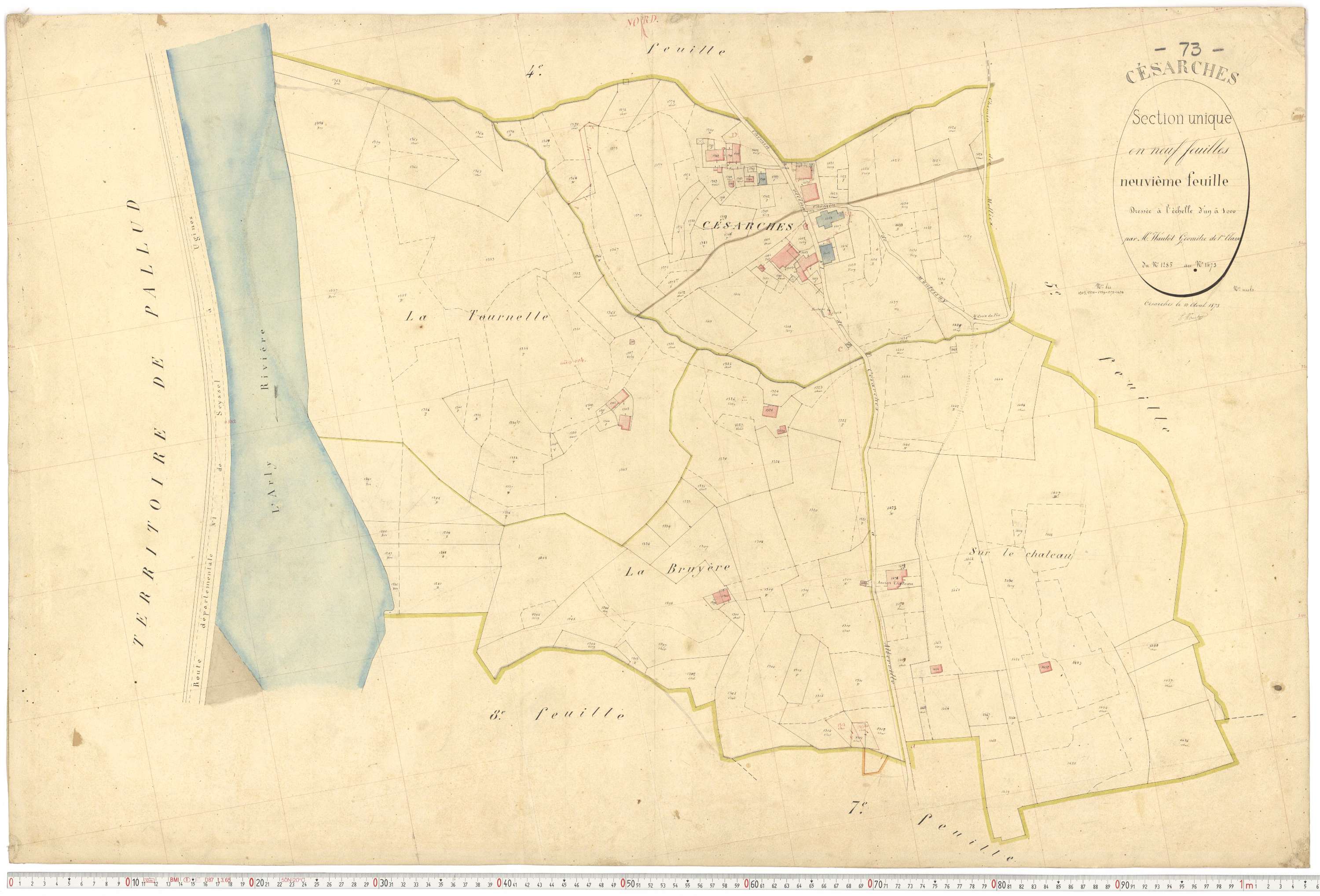 Césarches - Plans cadastraux du premier cadastre français.