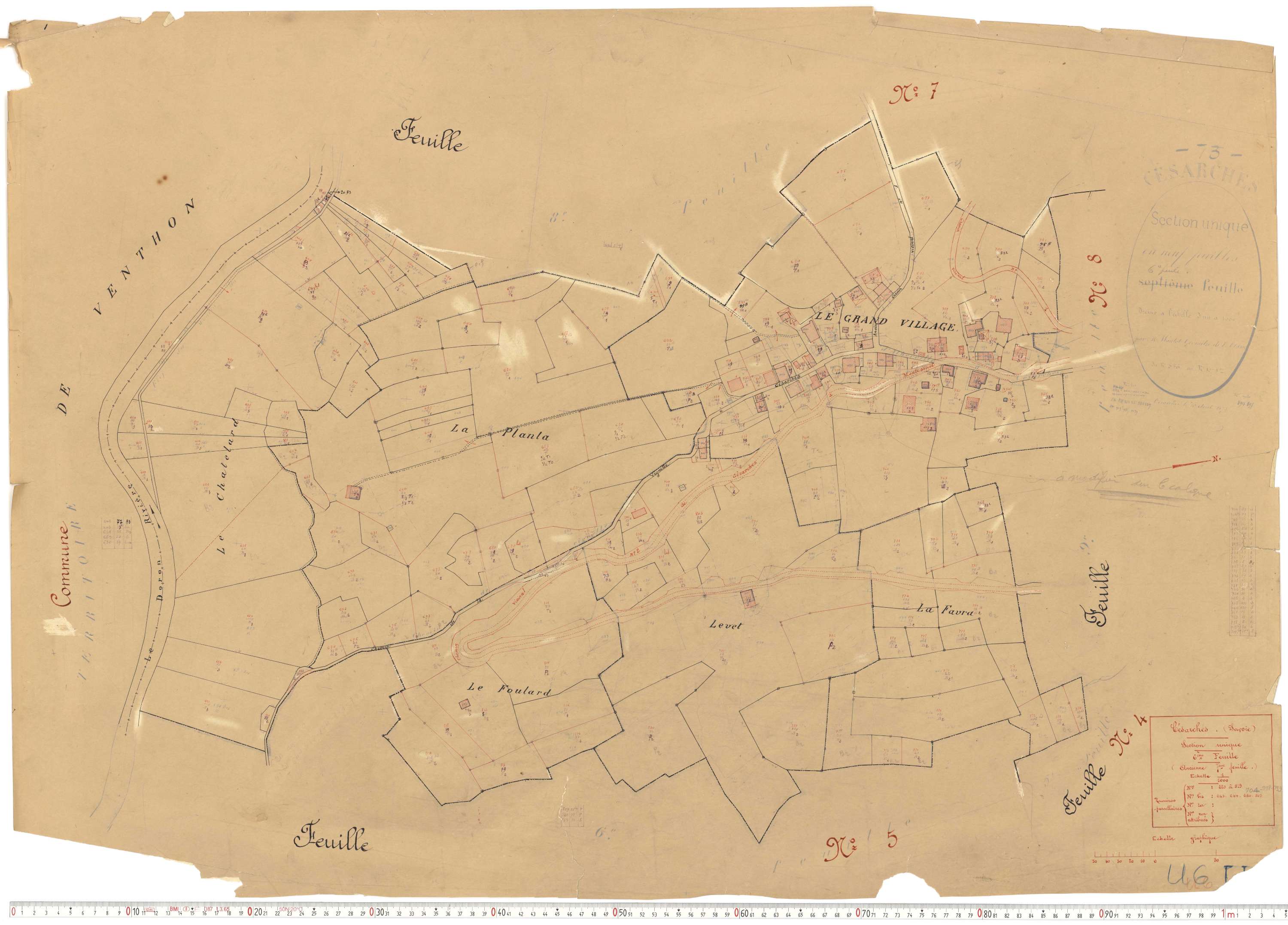 Césarches - Cadastre rénové (1934).