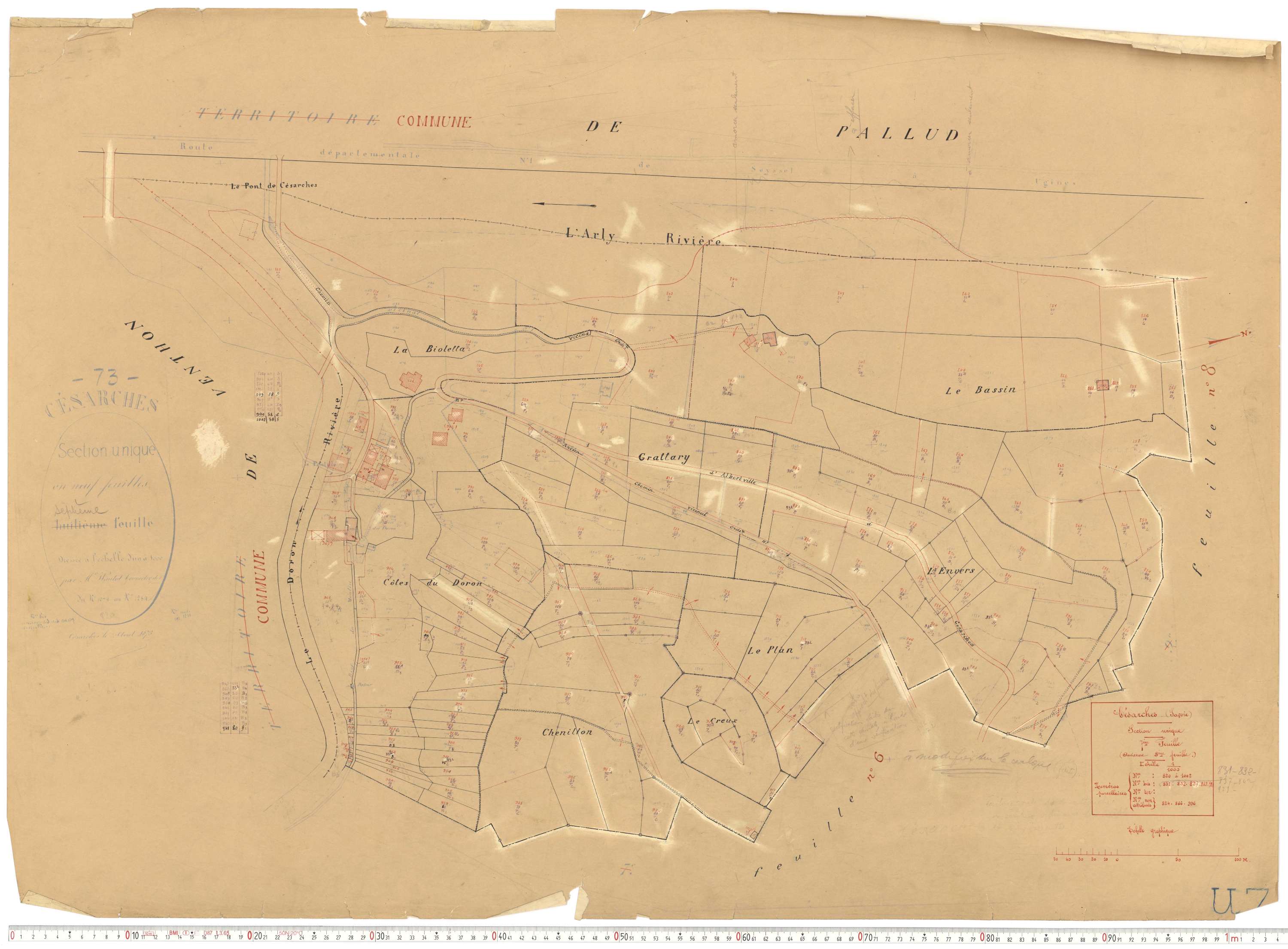 Césarches - Cadastre rénové (1934).