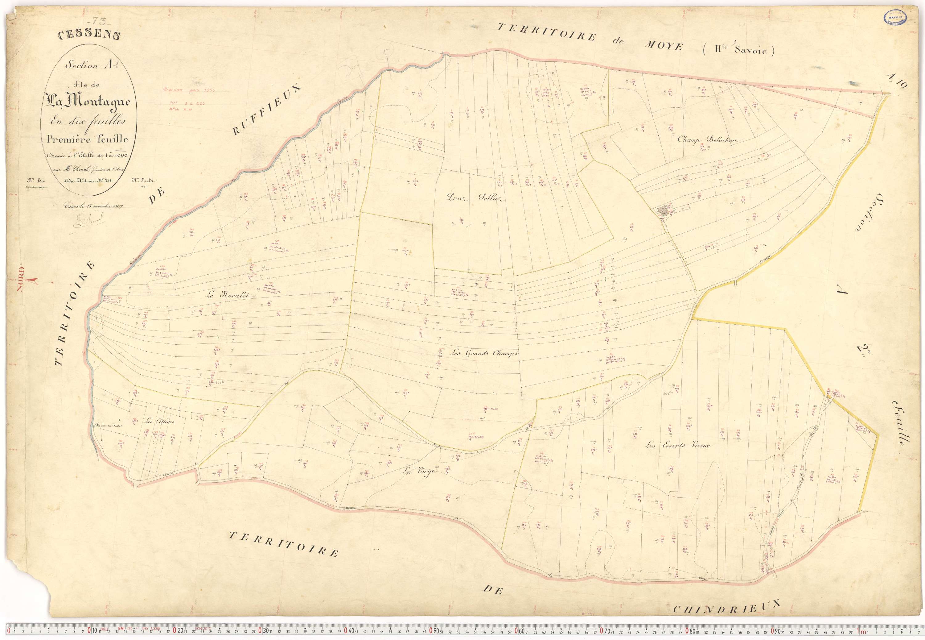 Cessens - Plans cadastraux du premier cadastre français.