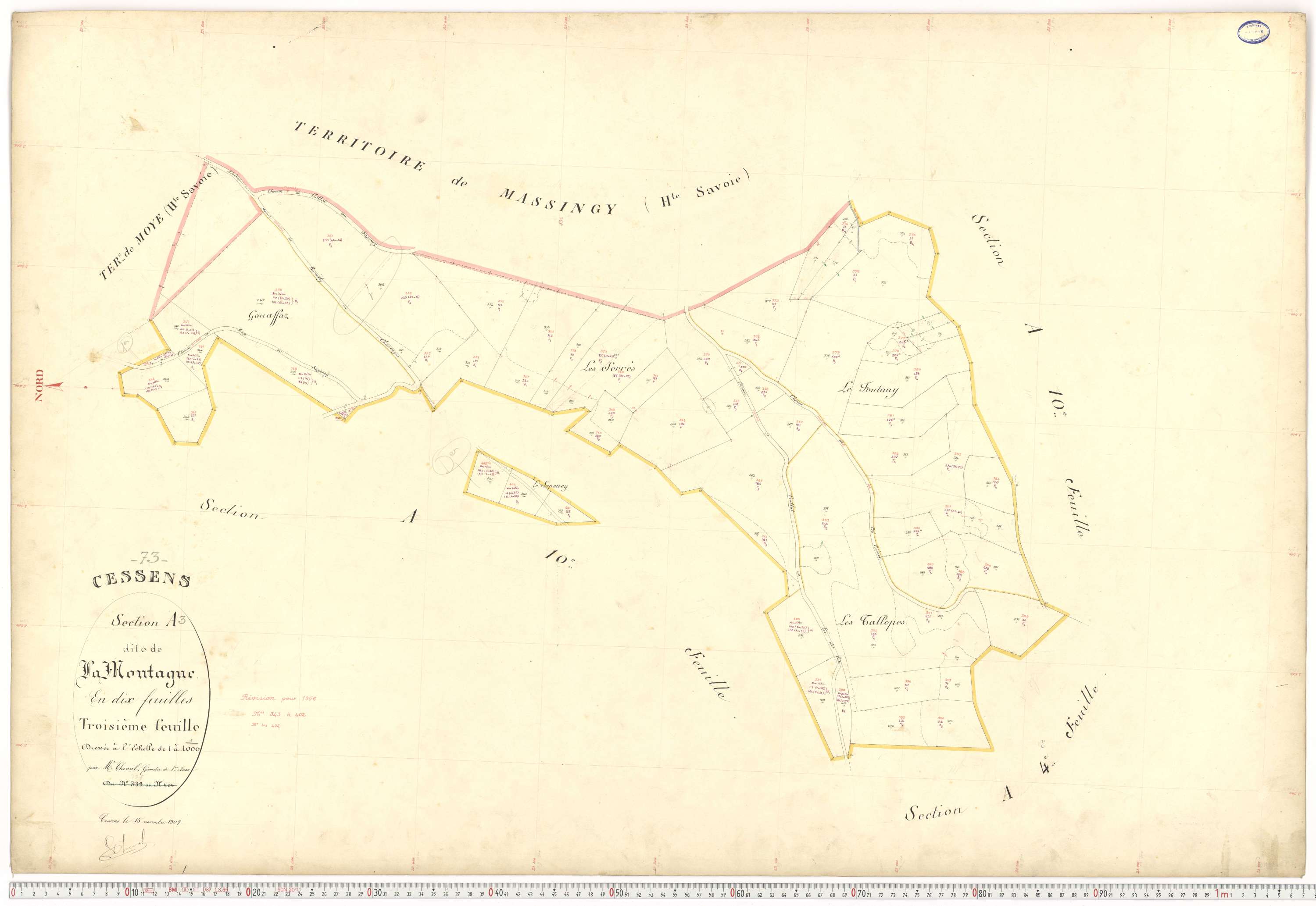 Cessens - Plans cadastraux du premier cadastre français.
