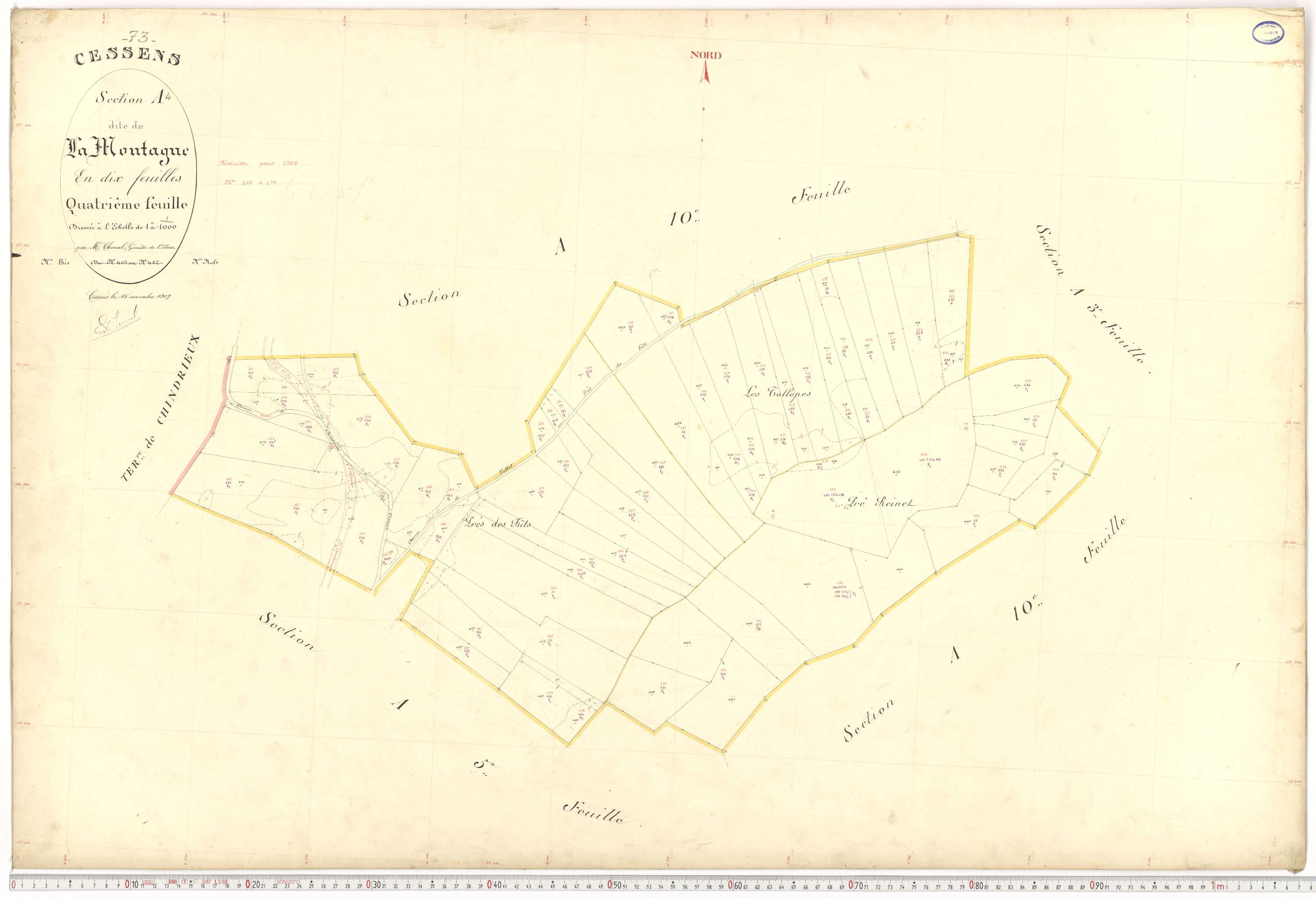 Cessens - Plans cadastraux du premier cadastre français.