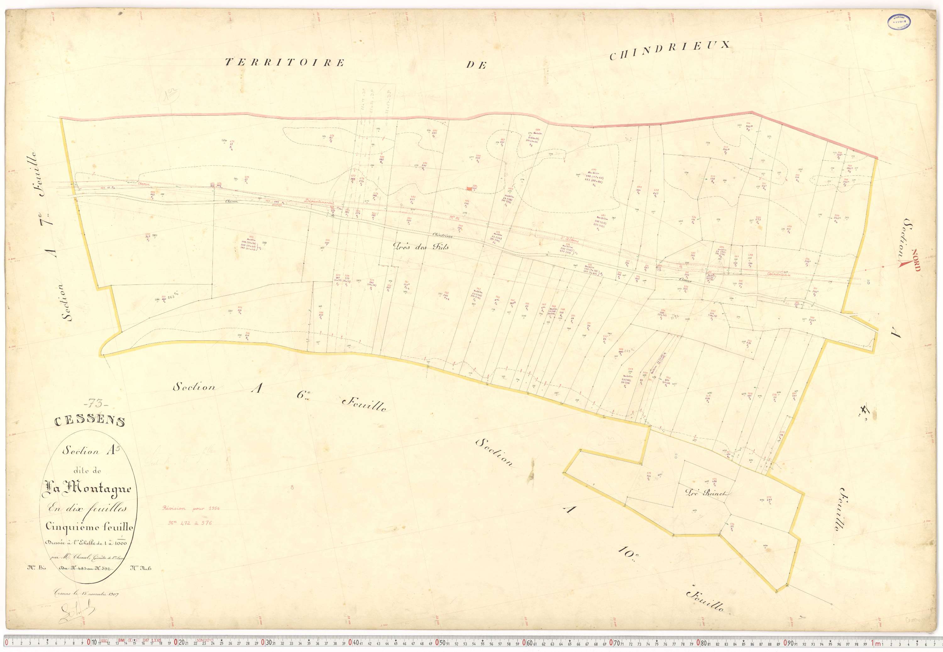 Cessens - Plans cadastraux du premier cadastre français.