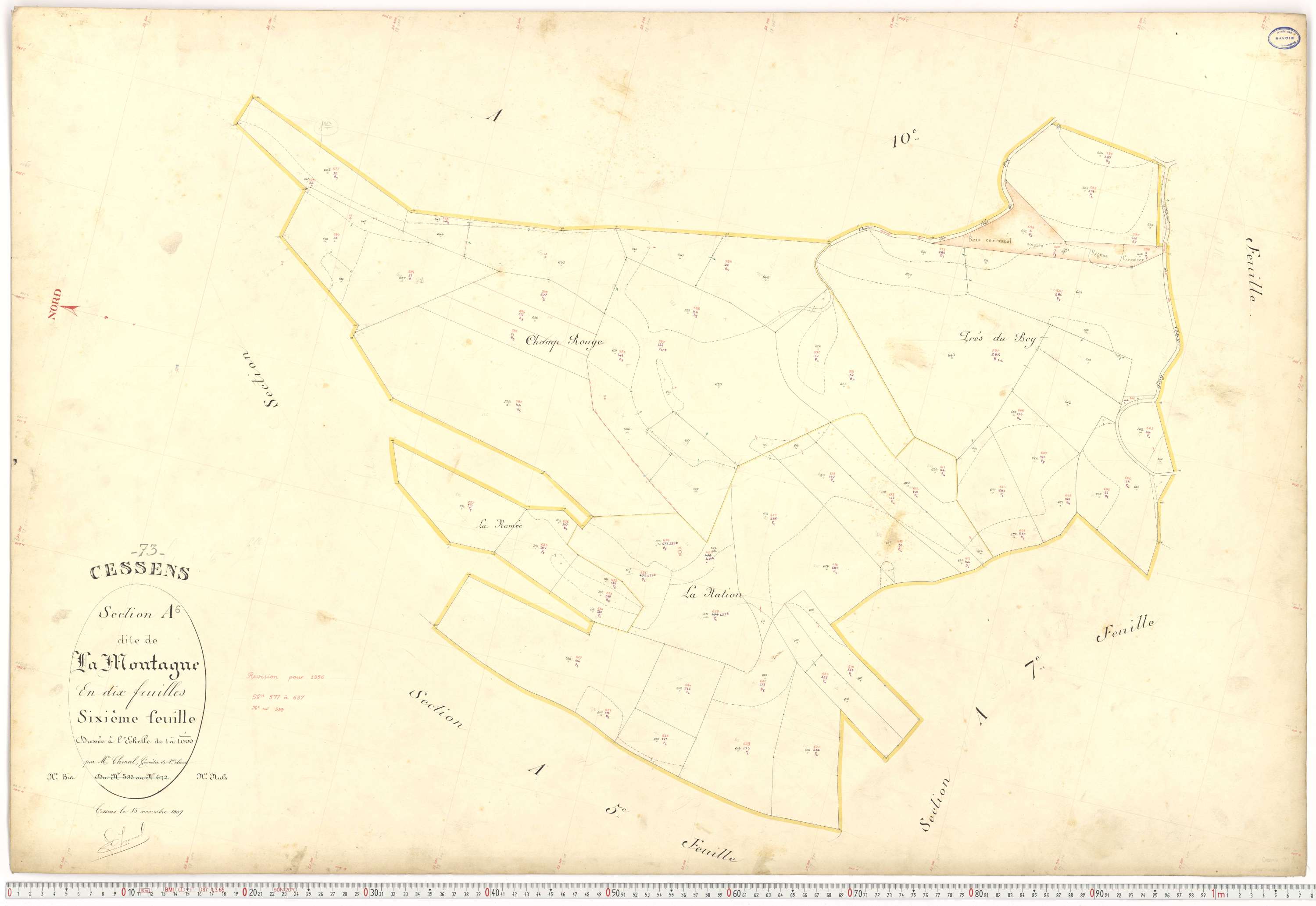 Cessens - Plans cadastraux du premier cadastre français.