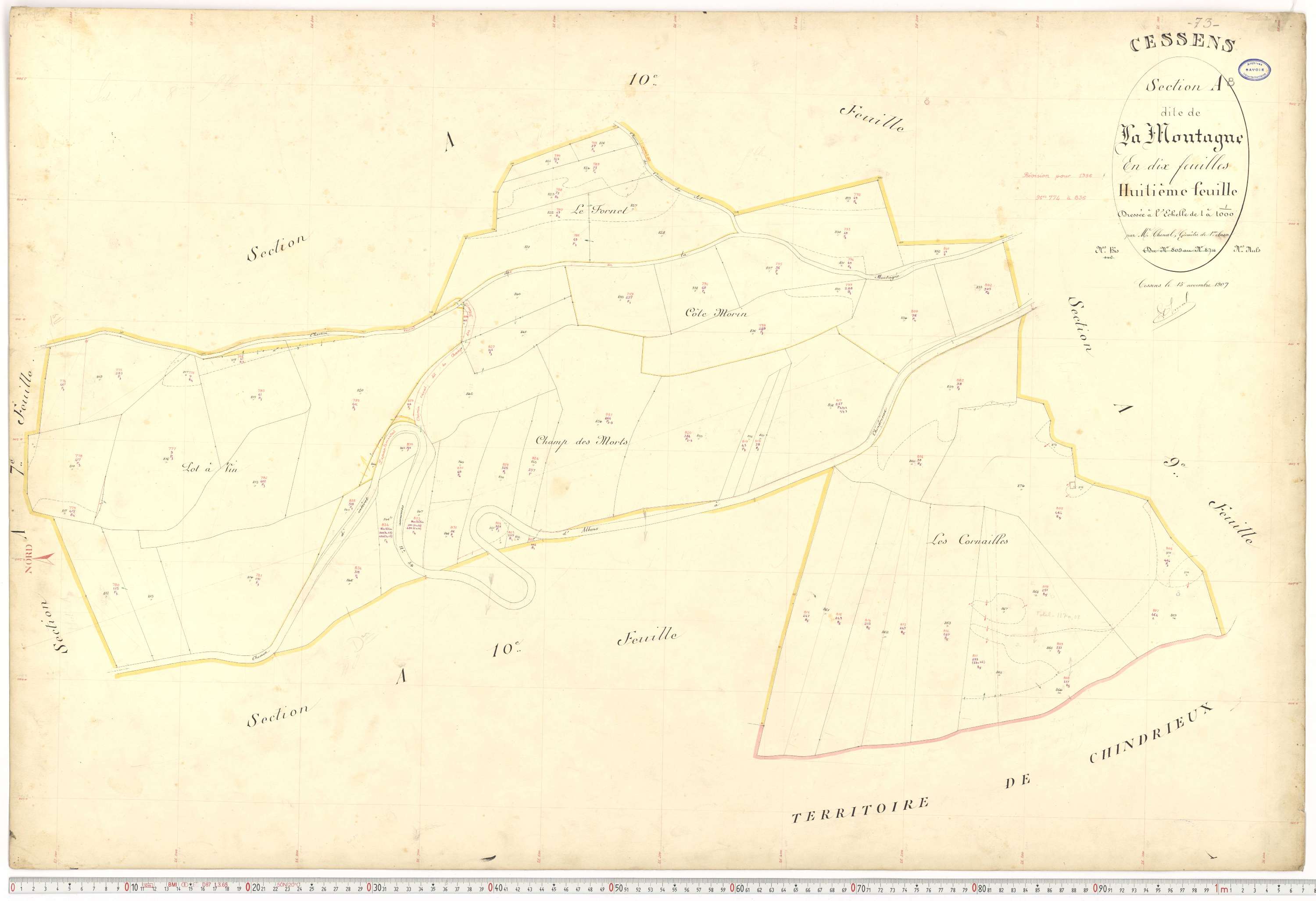 Cessens - Plans cadastraux du premier cadastre français.