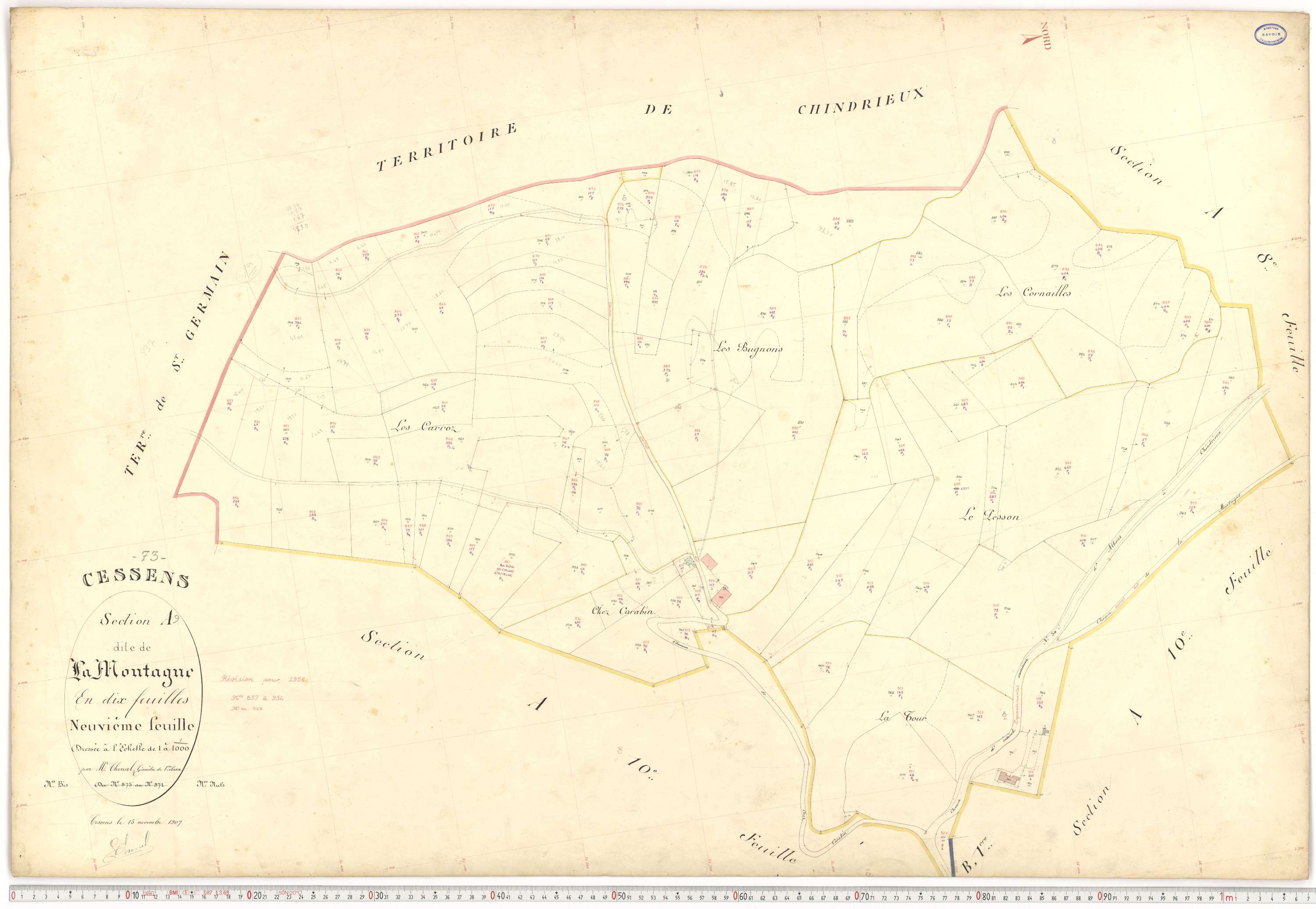 Cessens - Plans cadastraux du premier cadastre français.