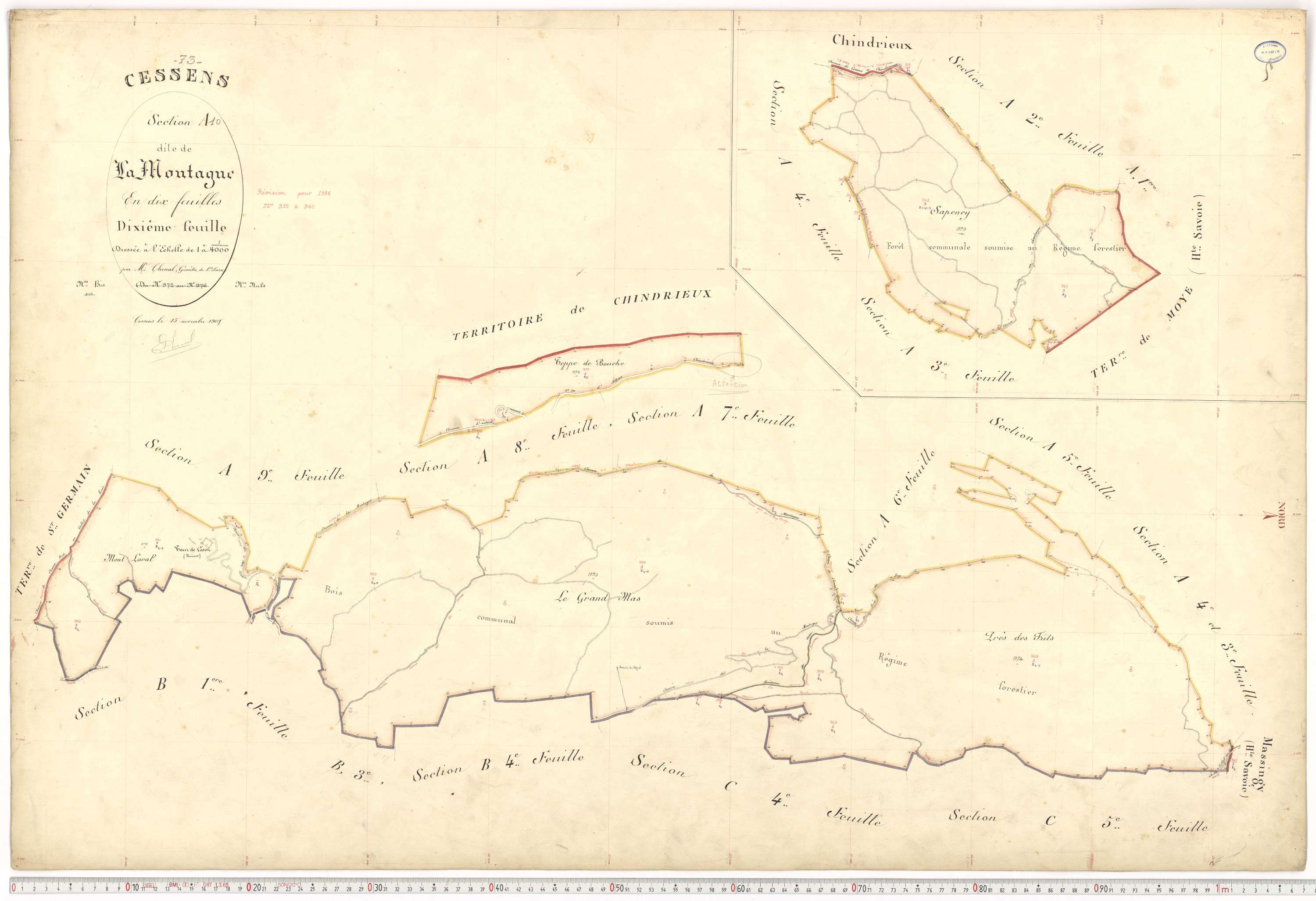 Cessens - Plans cadastraux du premier cadastre français.