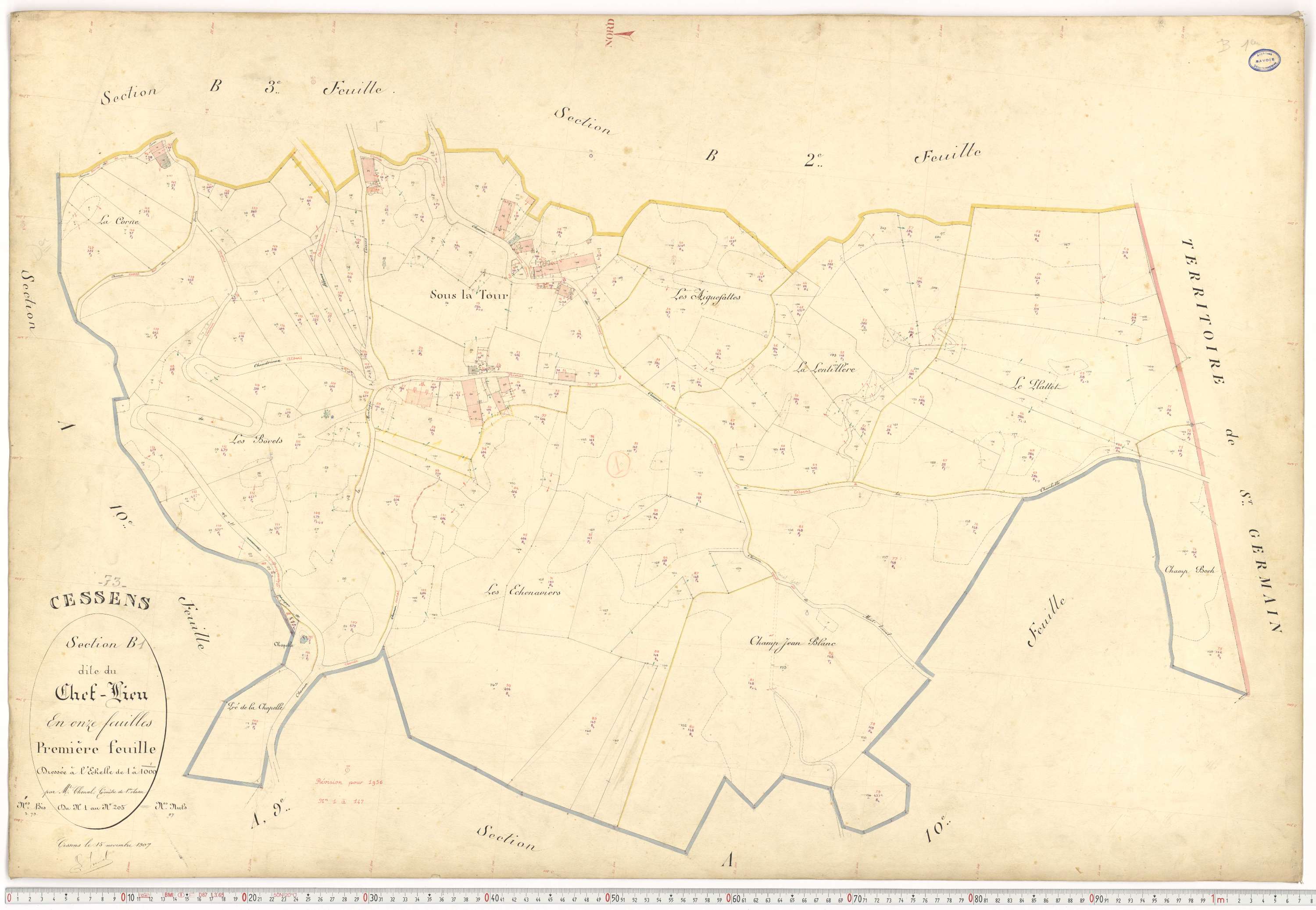 Cessens - Plans cadastraux du premier cadastre français.