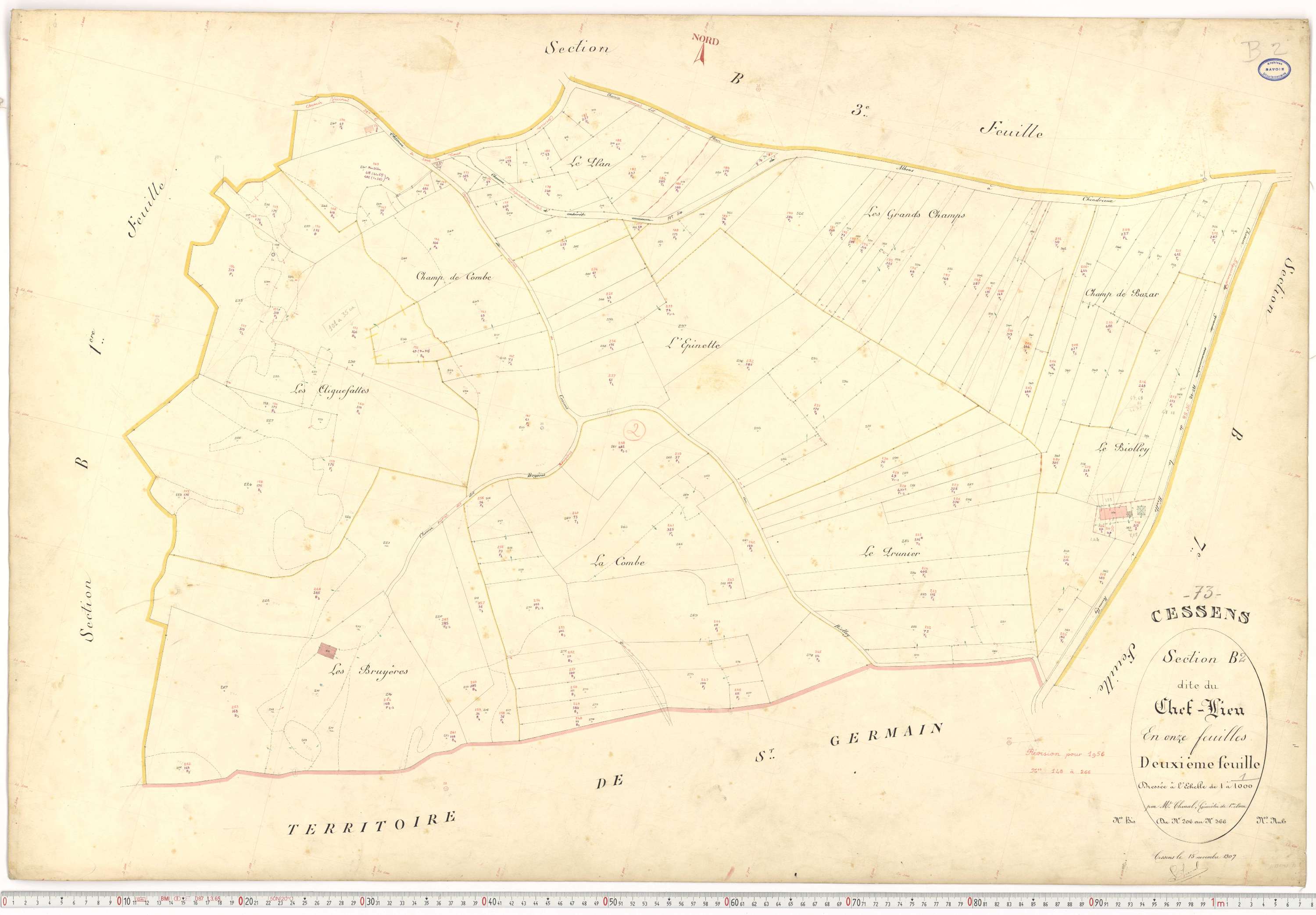 Cessens - Plans cadastraux du premier cadastre français.