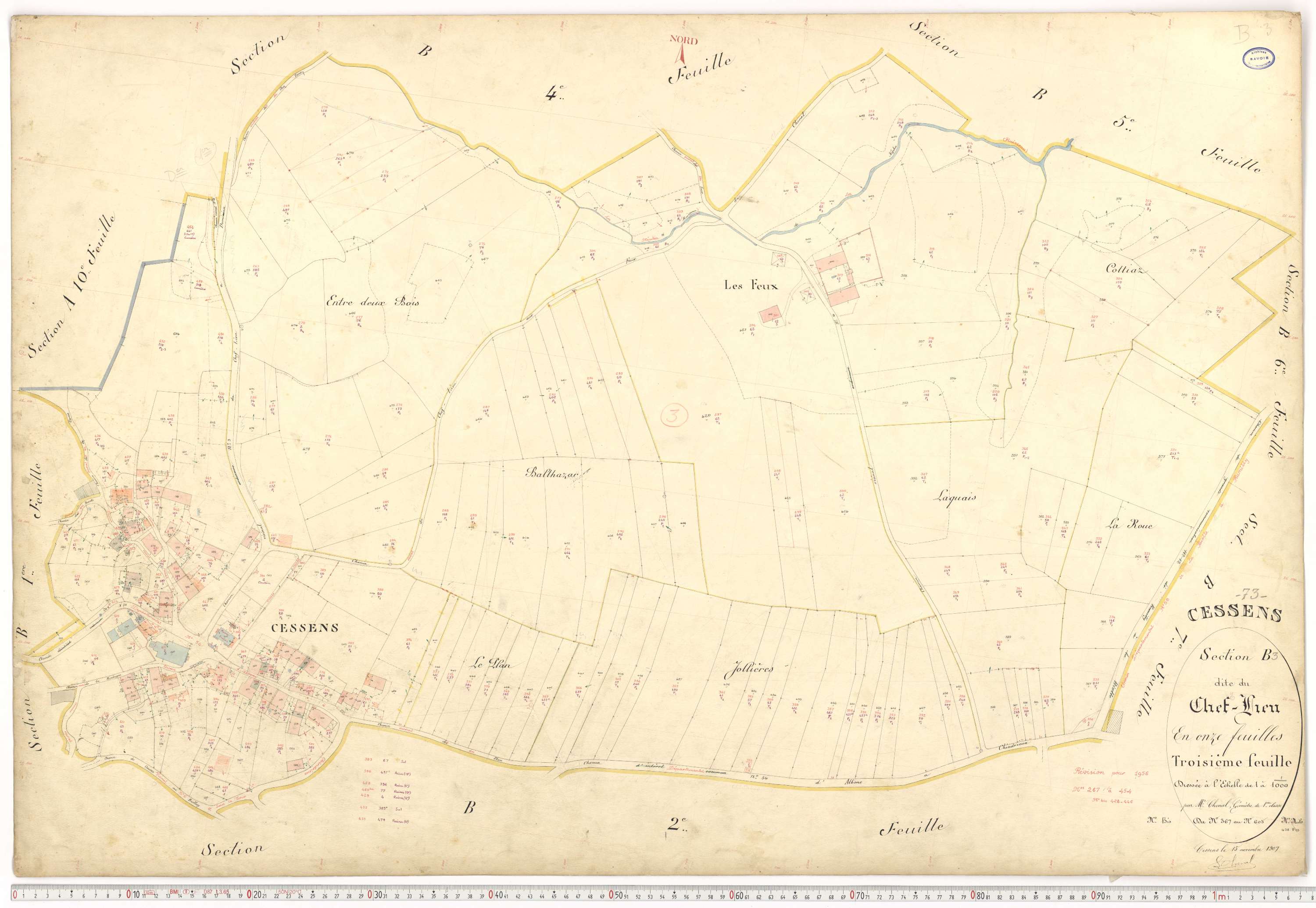 Cessens - Plans cadastraux du premier cadastre français.