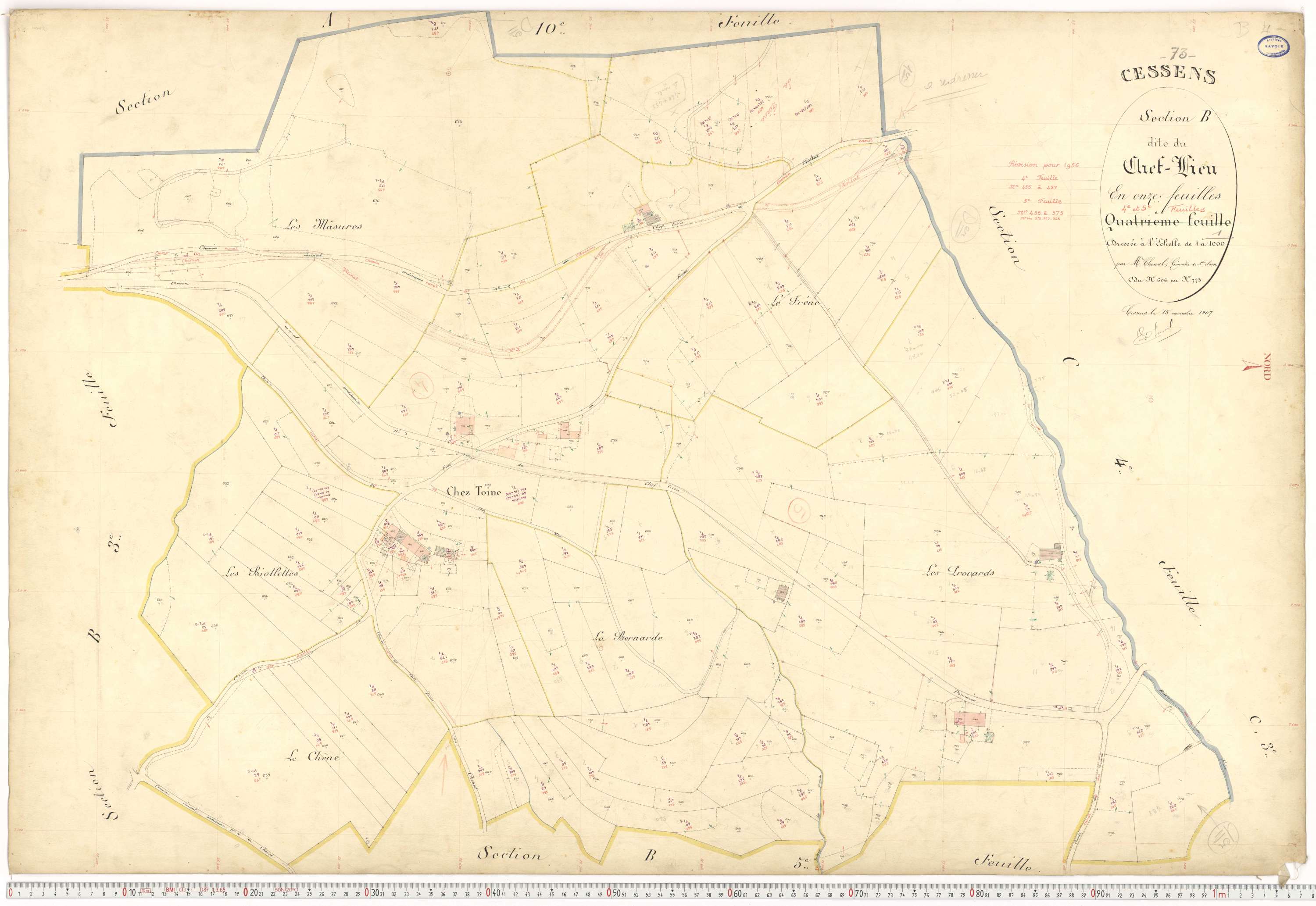 Cessens - Plans cadastraux du premier cadastre français.