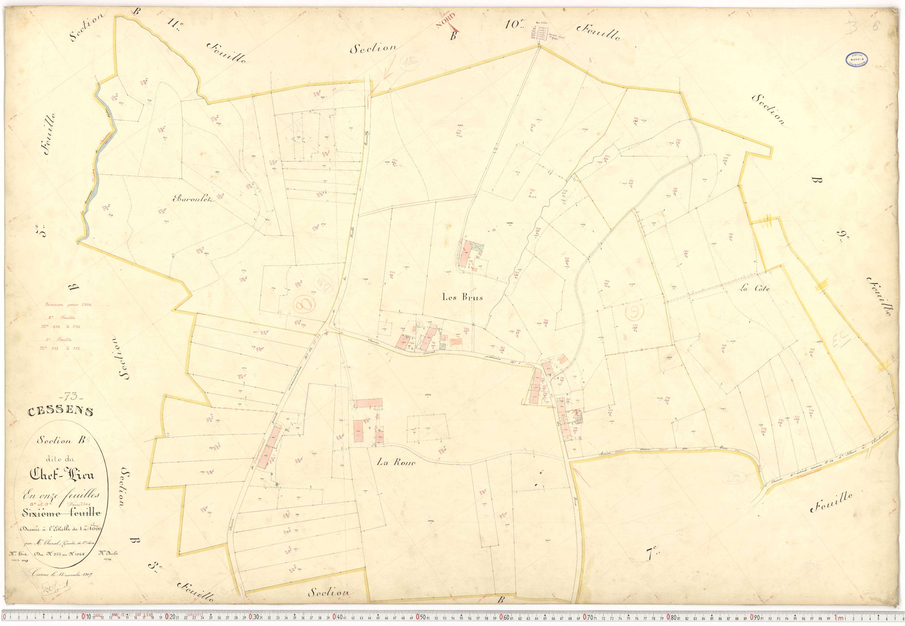 Cessens - Plans cadastraux du premier cadastre français.