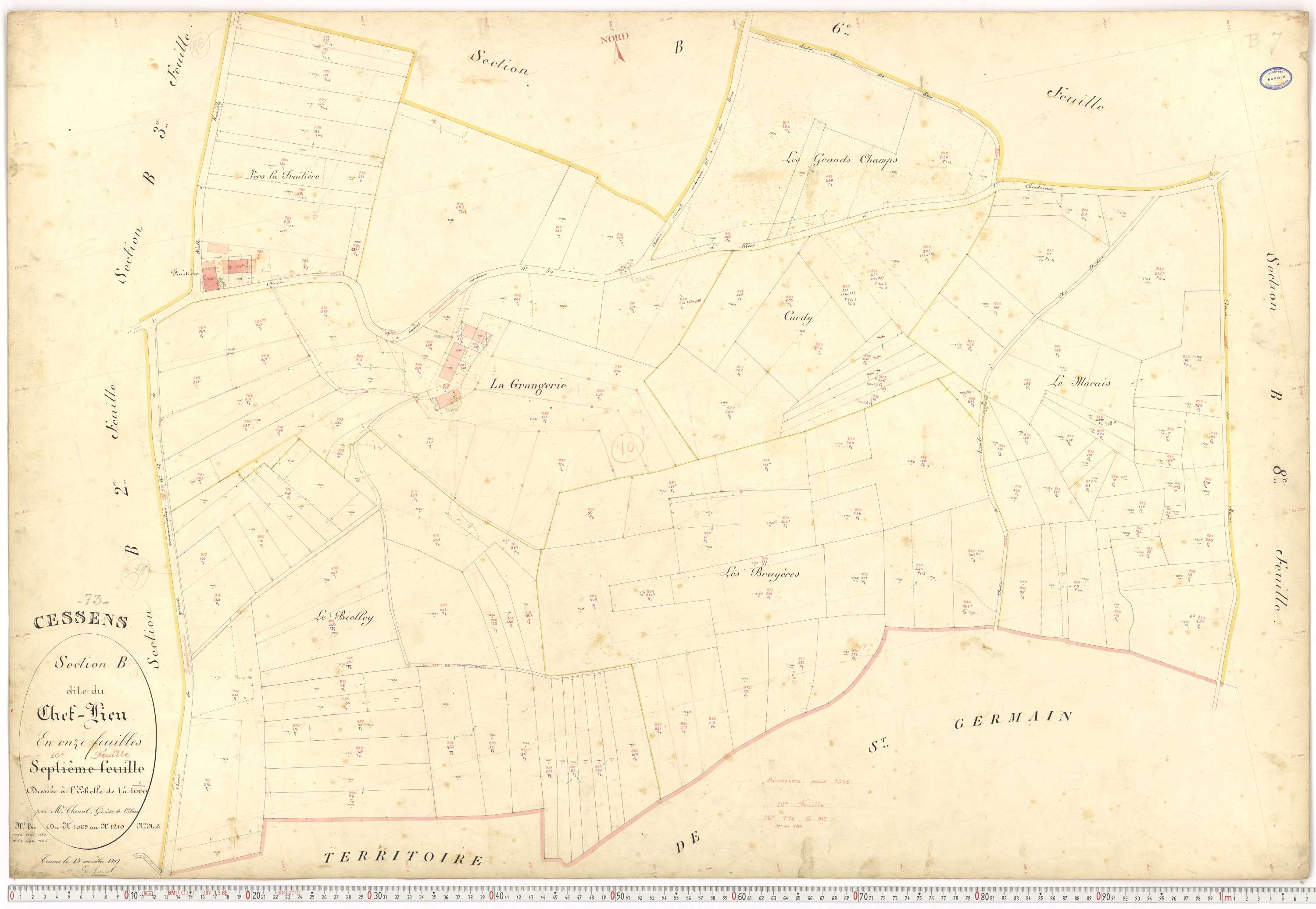 Cessens - Plans cadastraux du premier cadastre français.