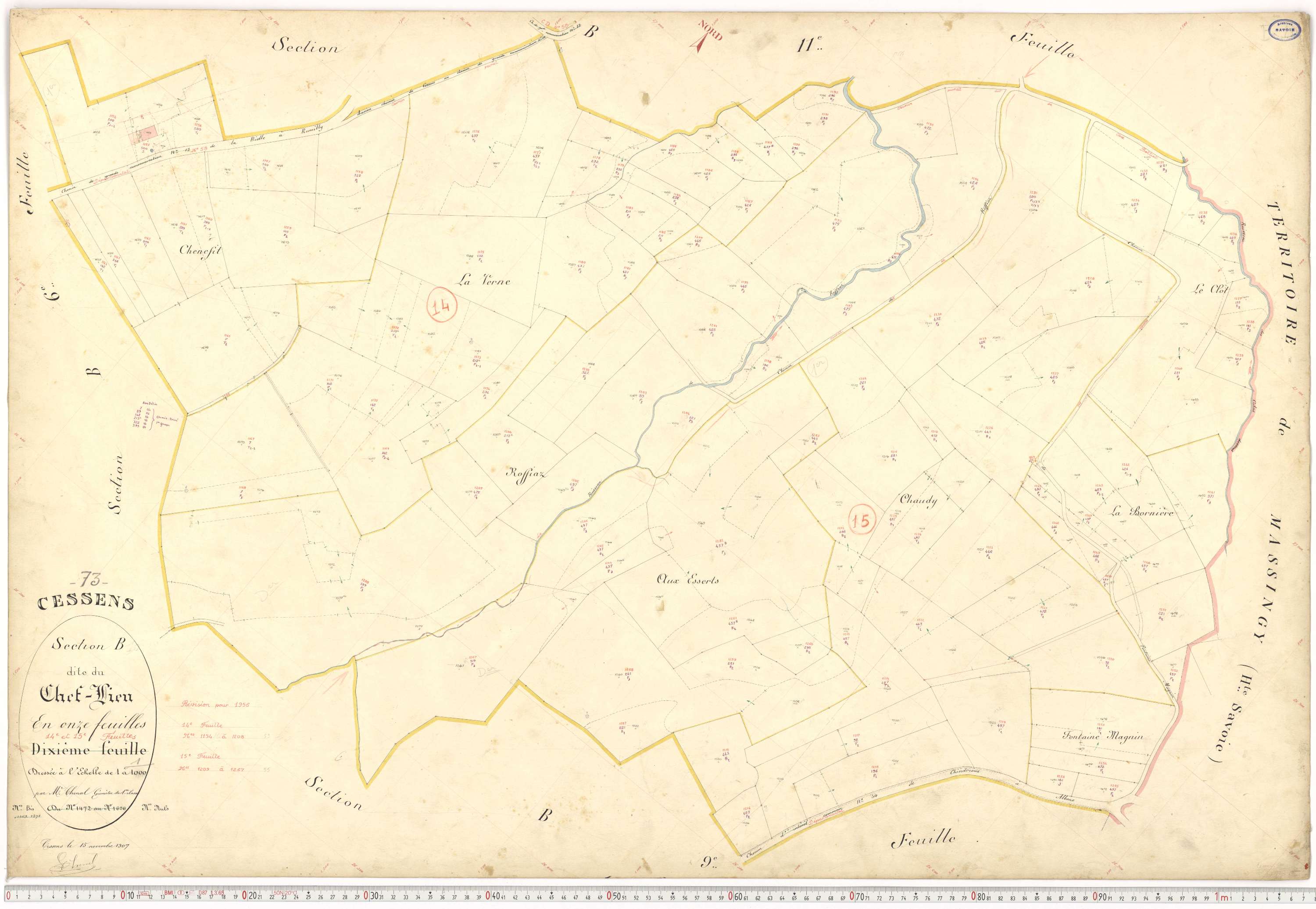 Cessens - Plans cadastraux du premier cadastre français.