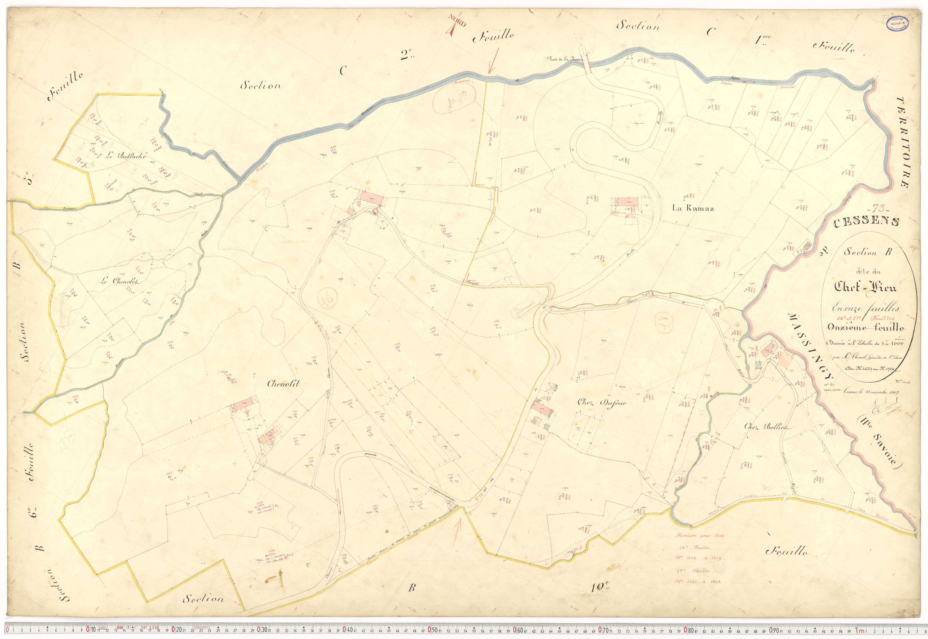 Cessens - Plans cadastraux du premier cadastre français.