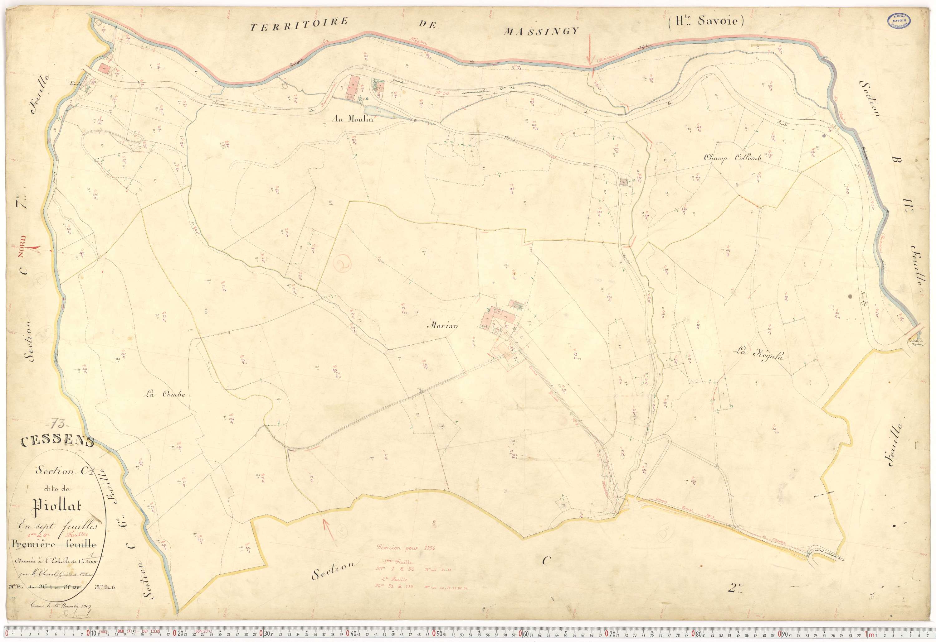 Cessens - Plans cadastraux du premier cadastre français.