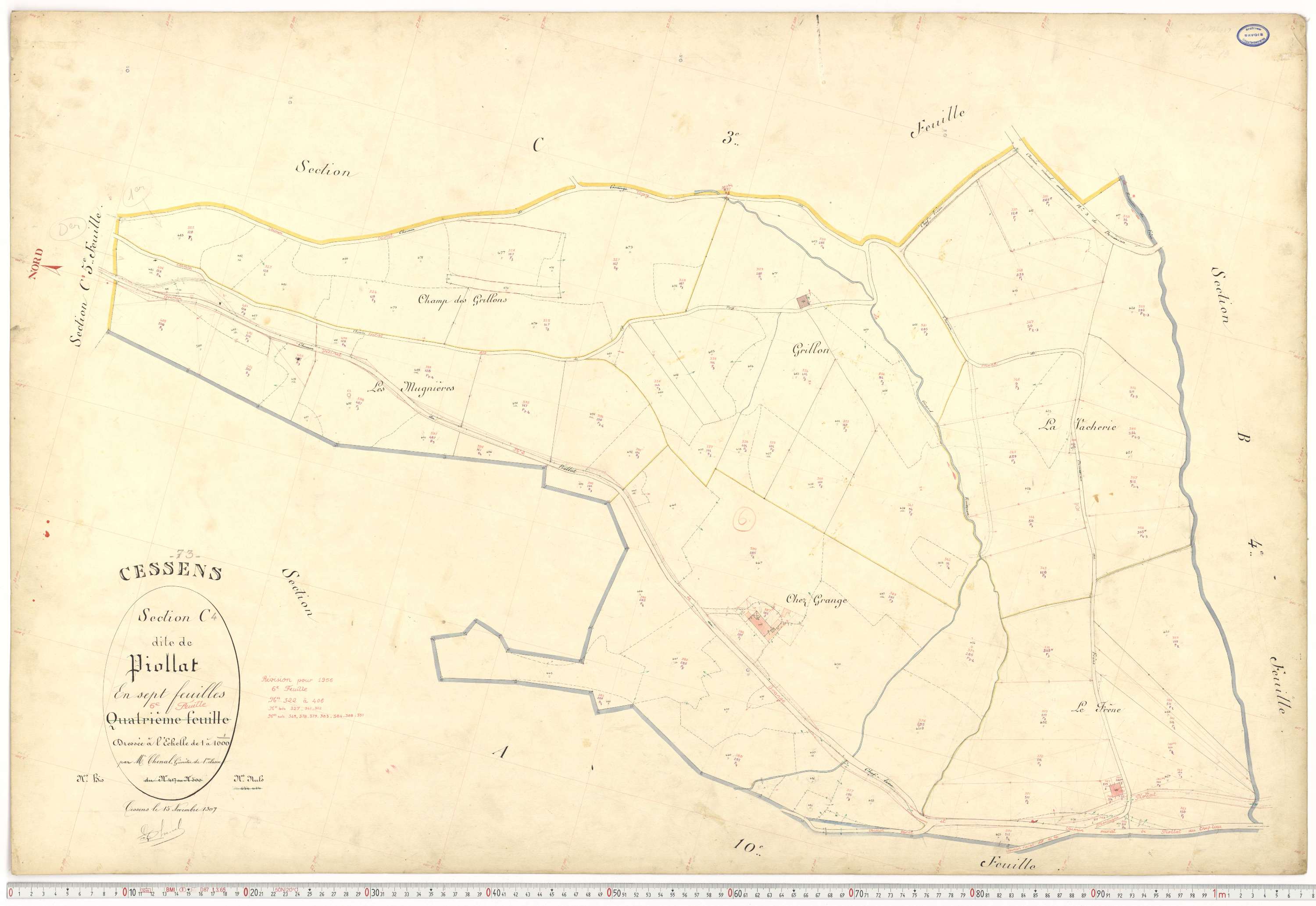 Cessens - Plans cadastraux du premier cadastre français.