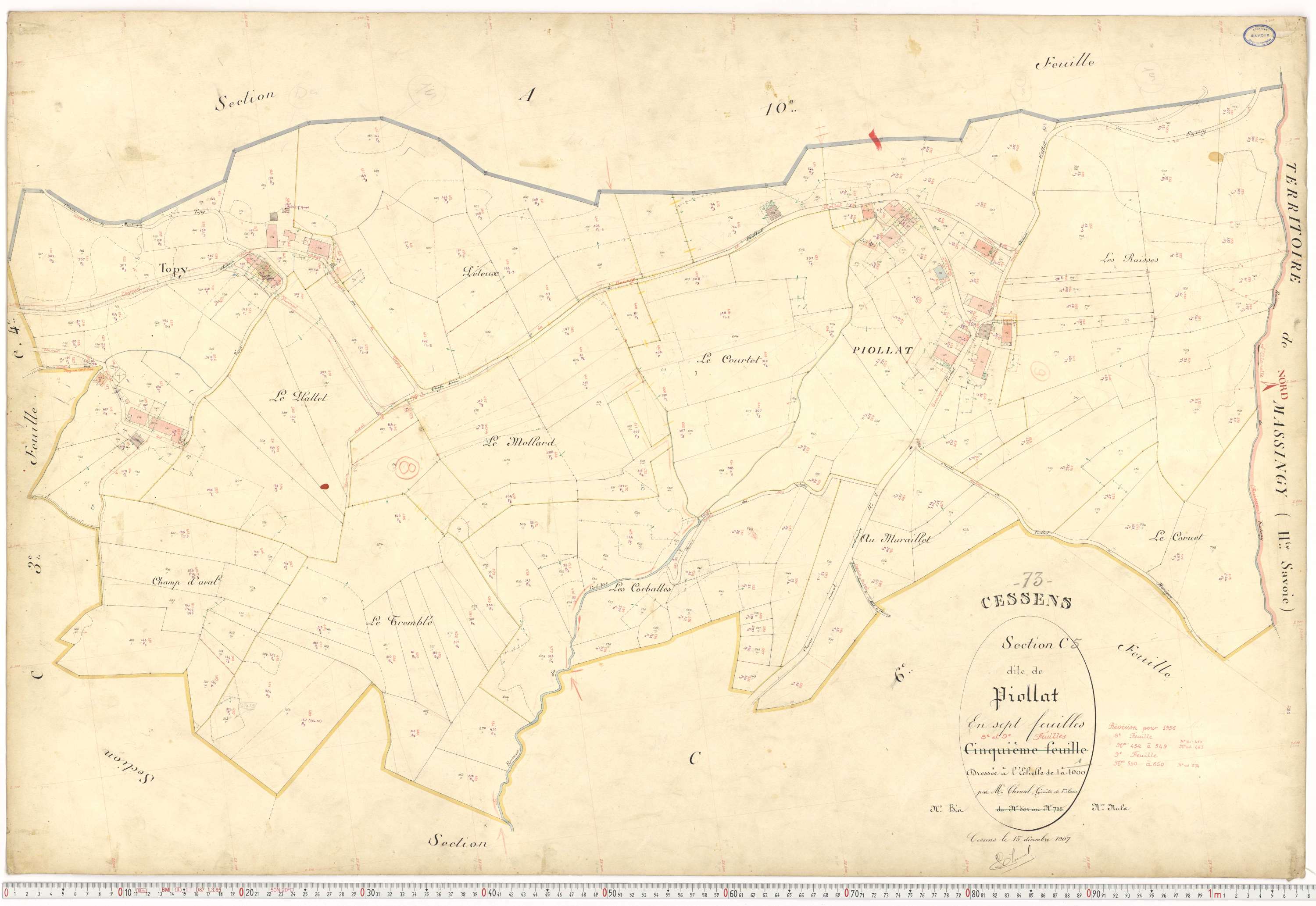 Cessens - Plans cadastraux du premier cadastre français.