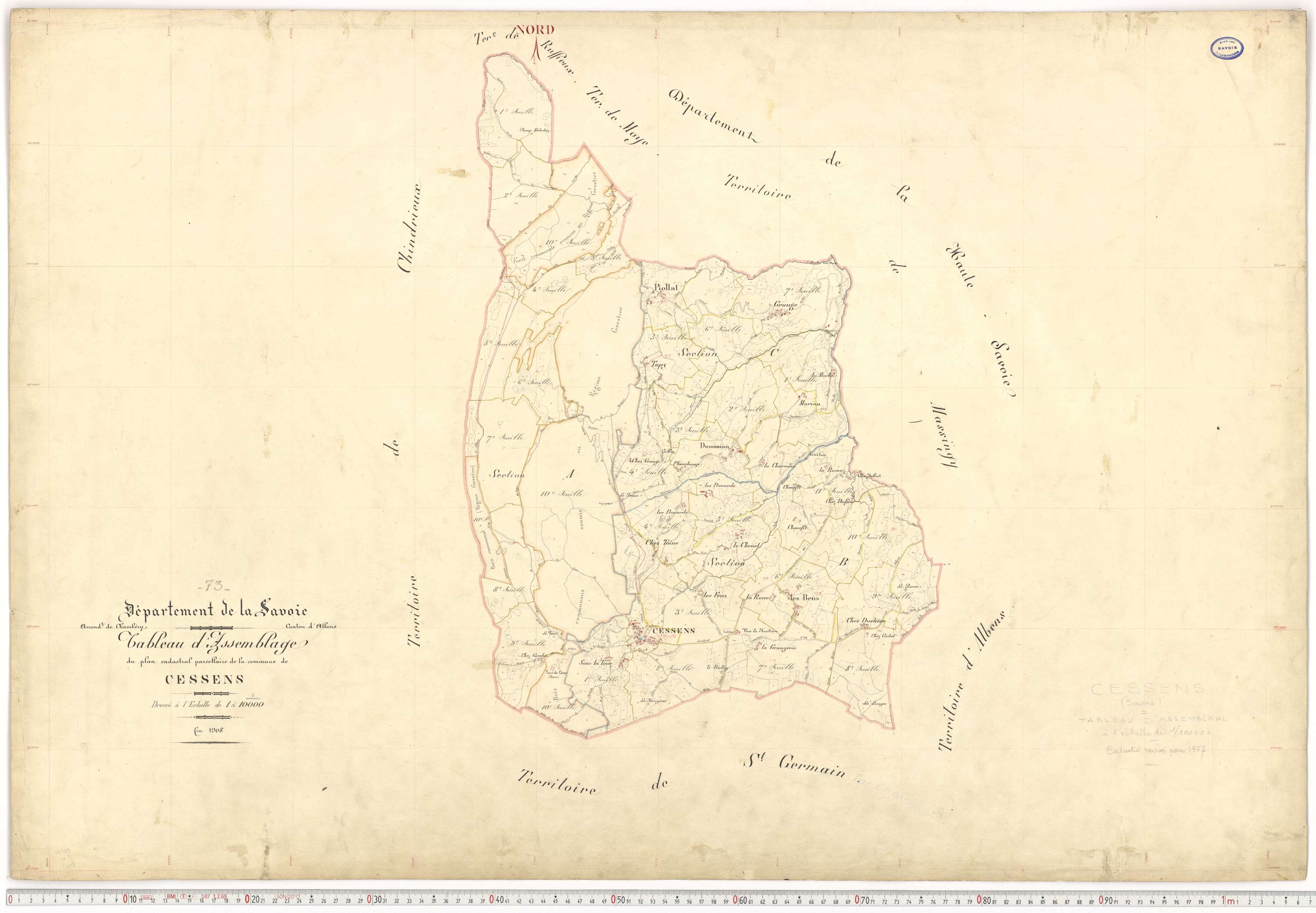 Cessens - Plans cadastraux du premier cadastre français.