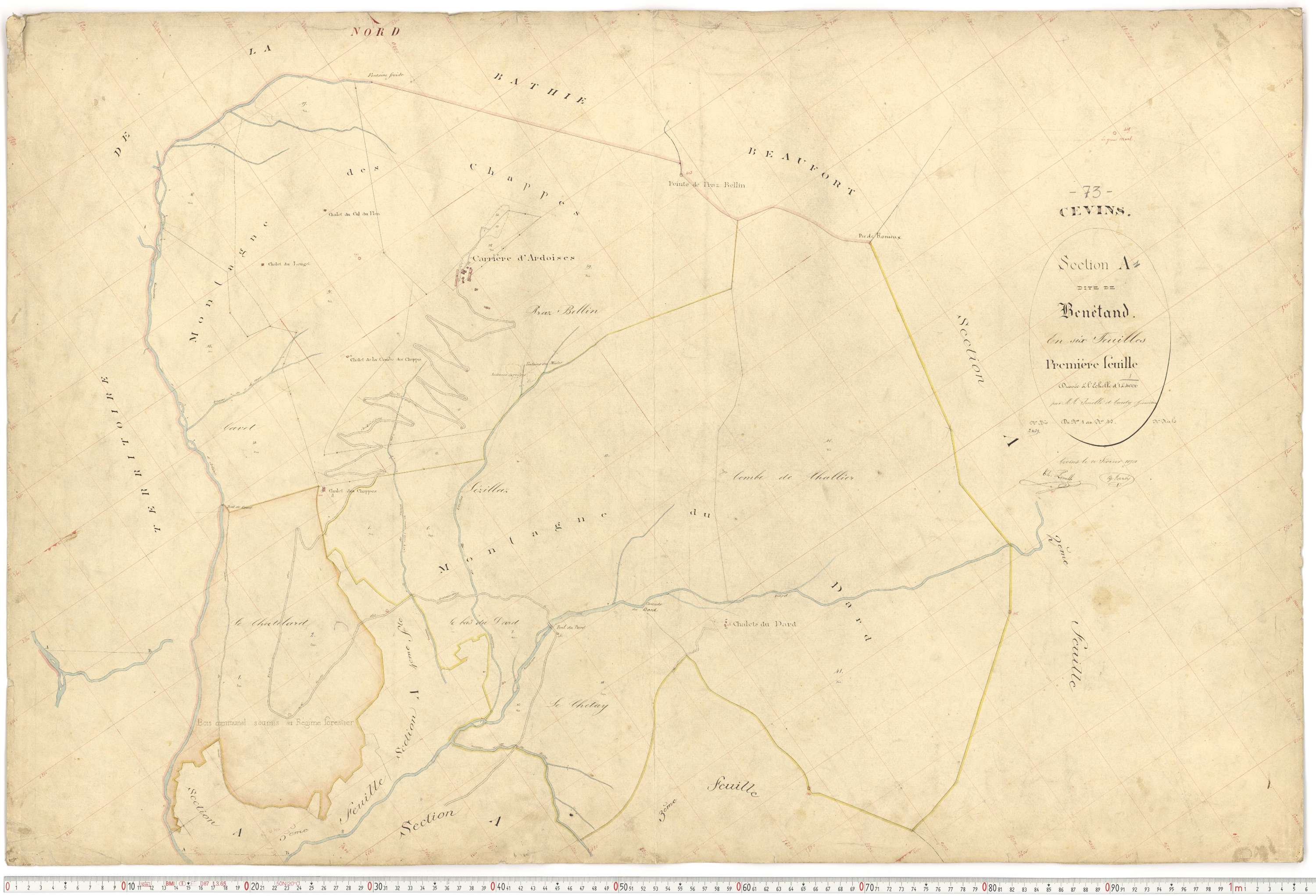 Cevins - Plans cadastraux du premier cadastre français.