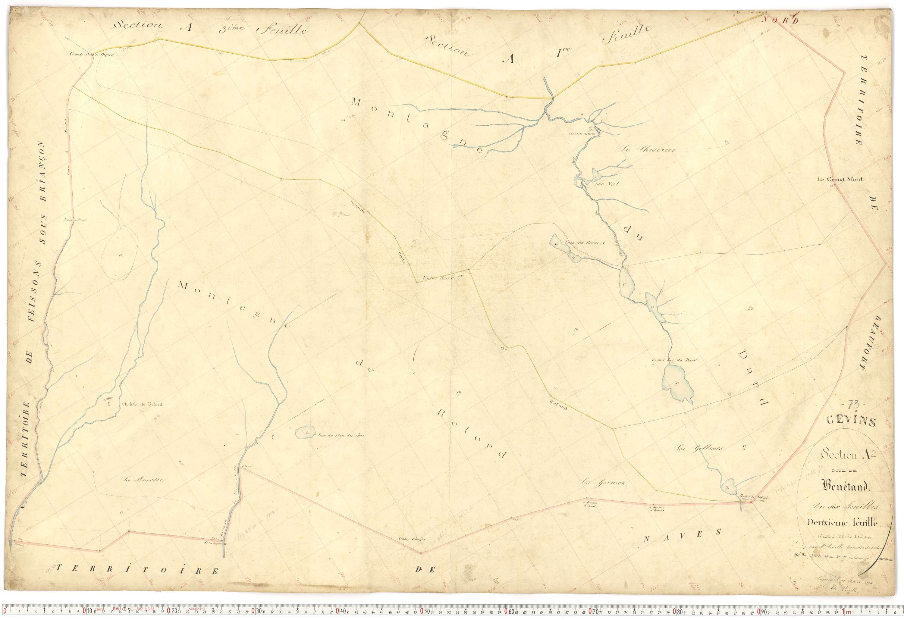 Cevins - Plans cadastraux du premier cadastre français.