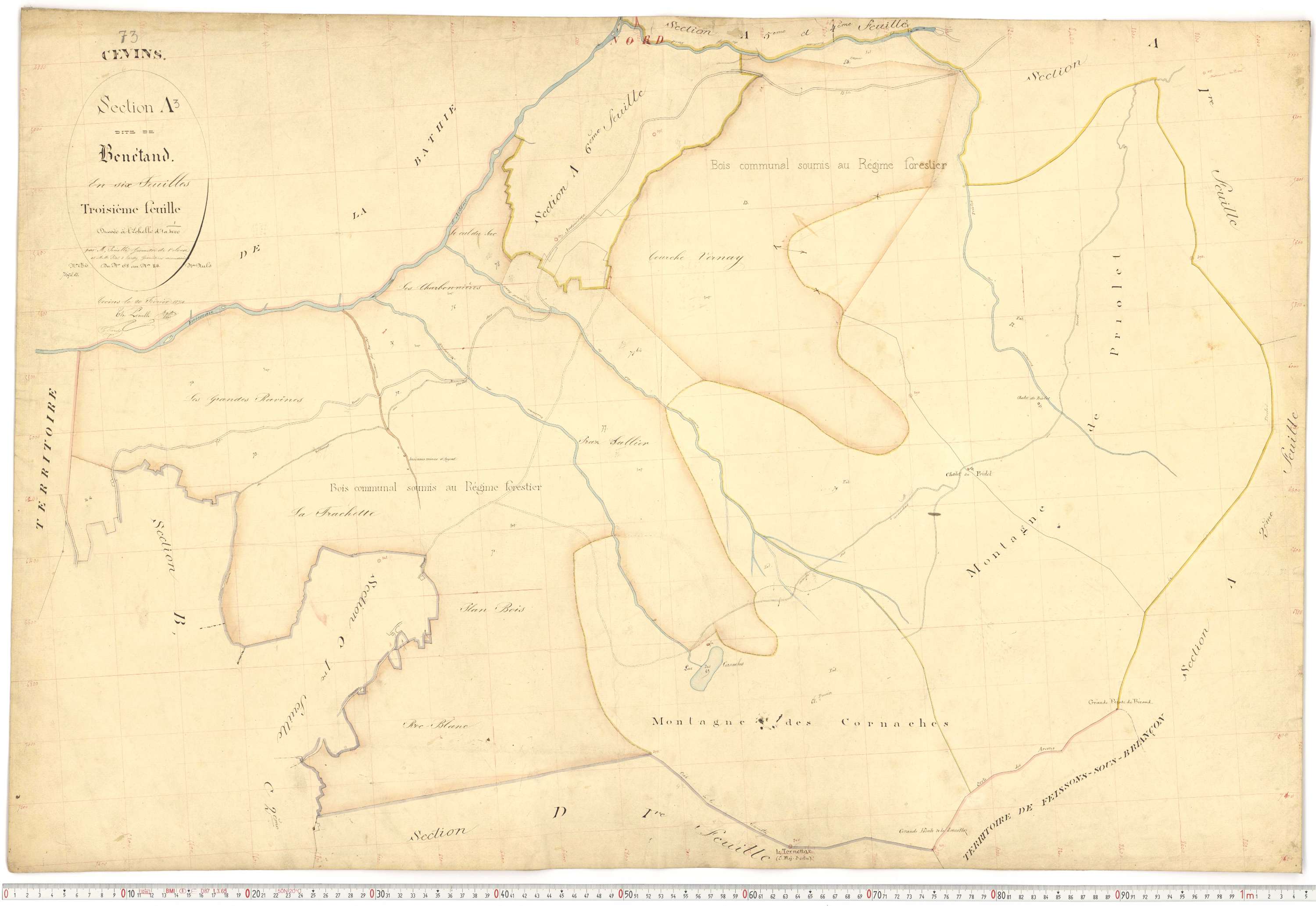 Cevins - Plans cadastraux du premier cadastre français.