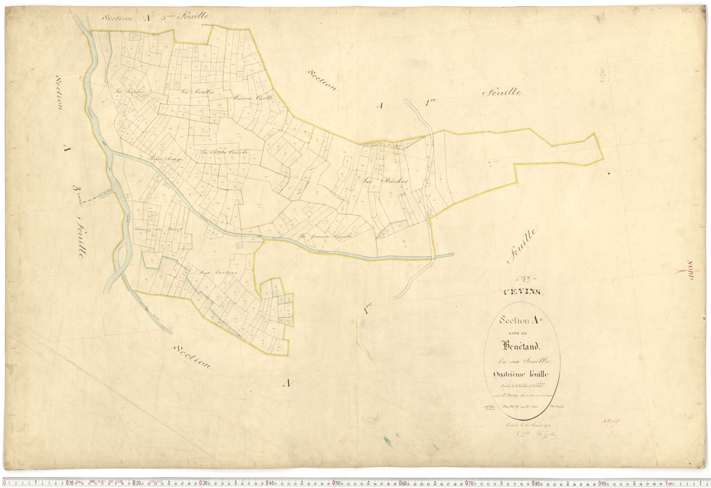 Cevins - Plans cadastraux du premier cadastre français.