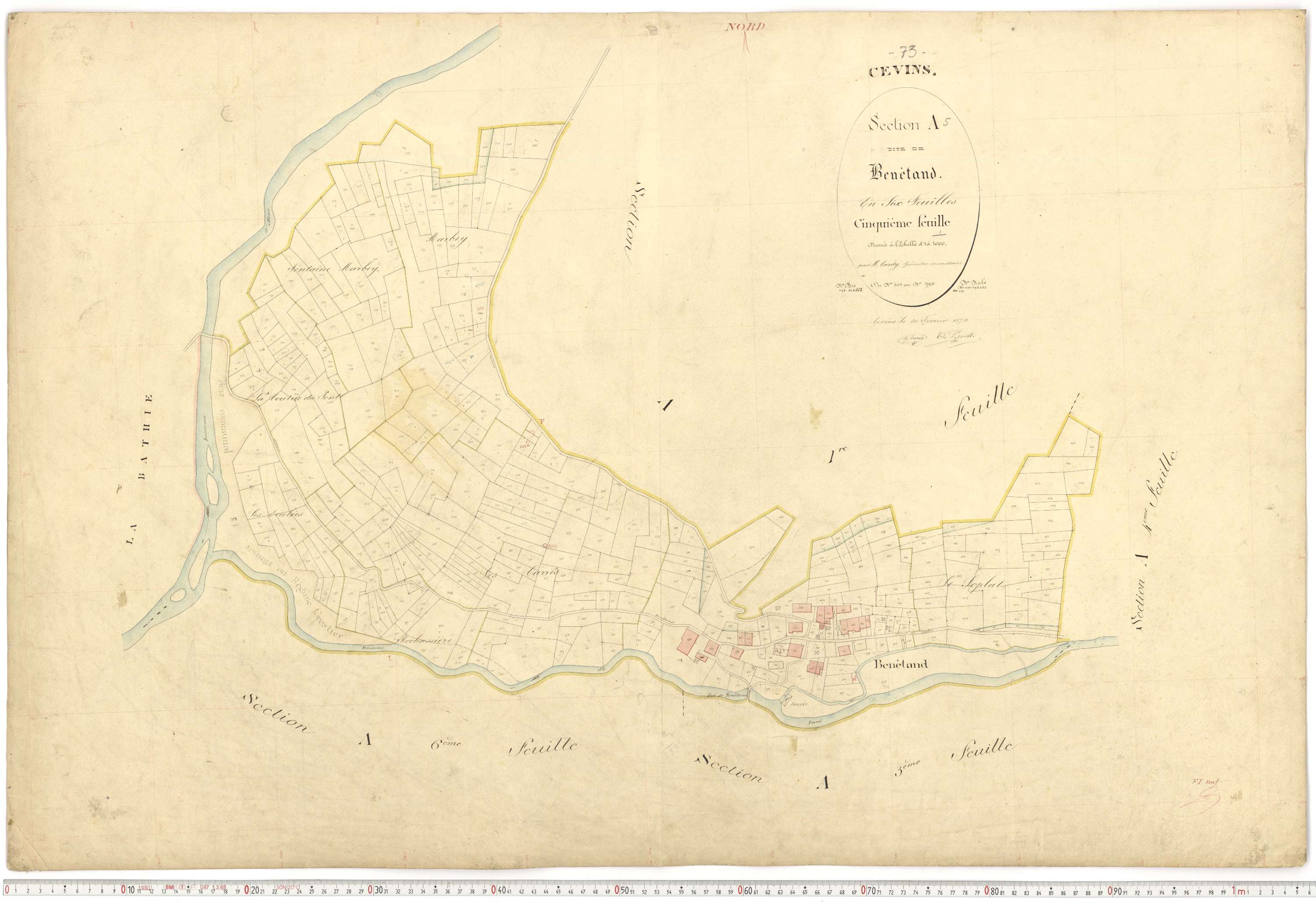 Cevins - Plans cadastraux du premier cadastre français.