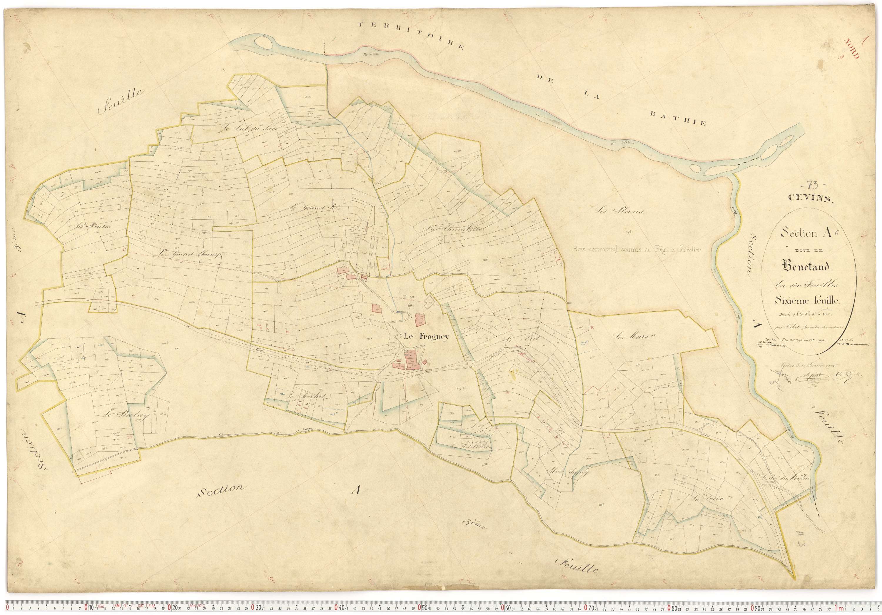Cevins - Plans cadastraux du premier cadastre français.