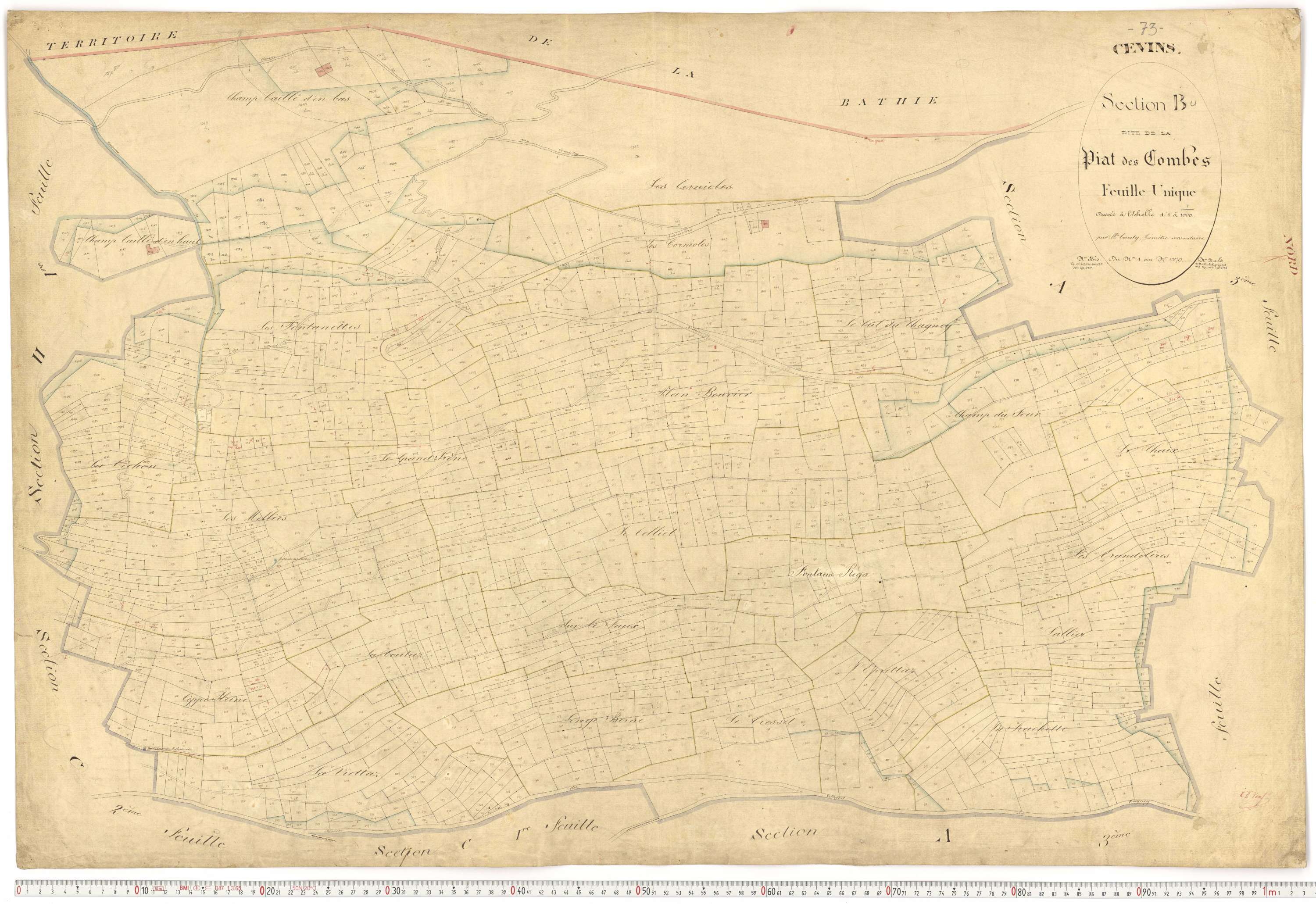 Cevins - Plans cadastraux du premier cadastre français.