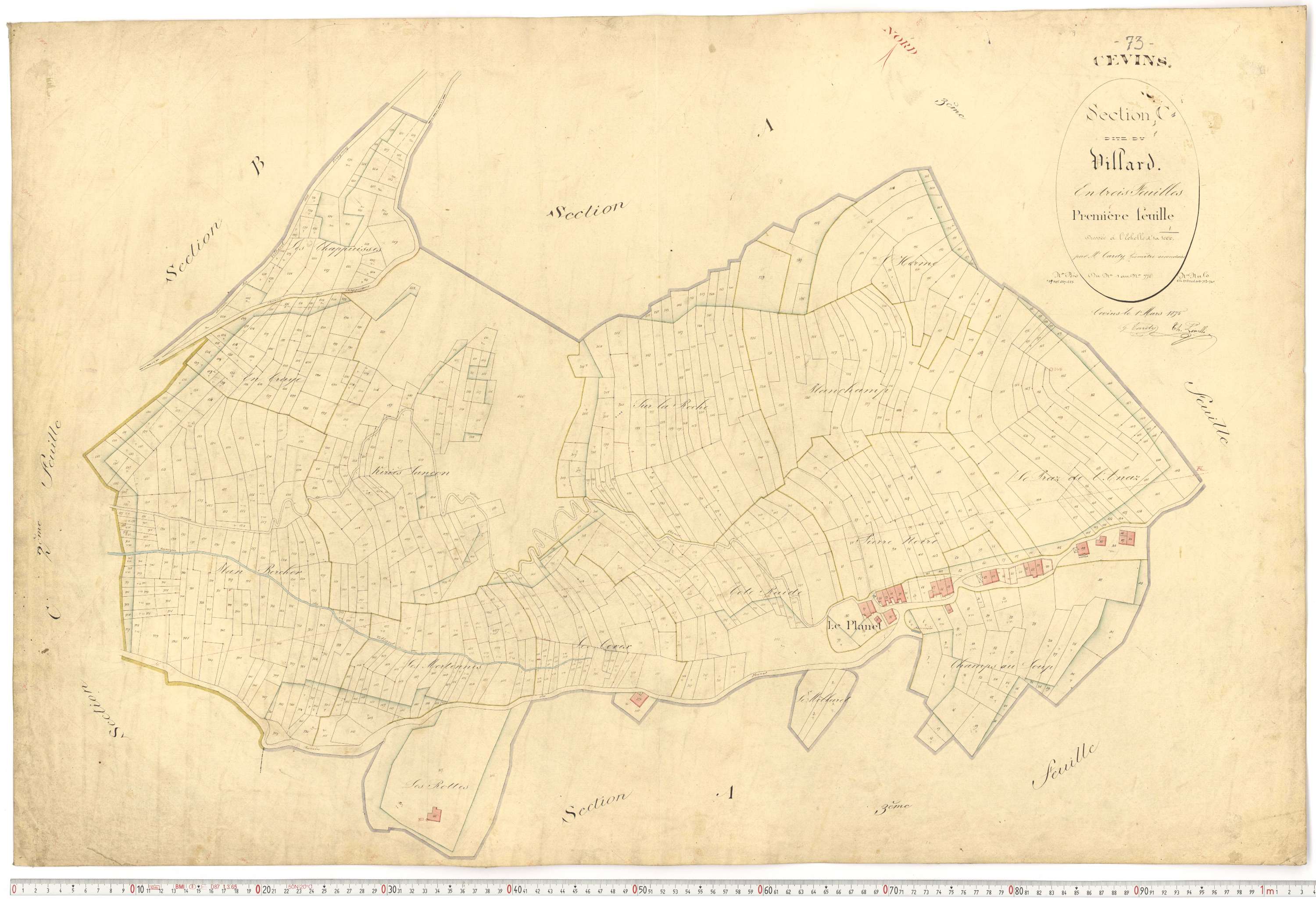 Cevins - Plans cadastraux du premier cadastre français.